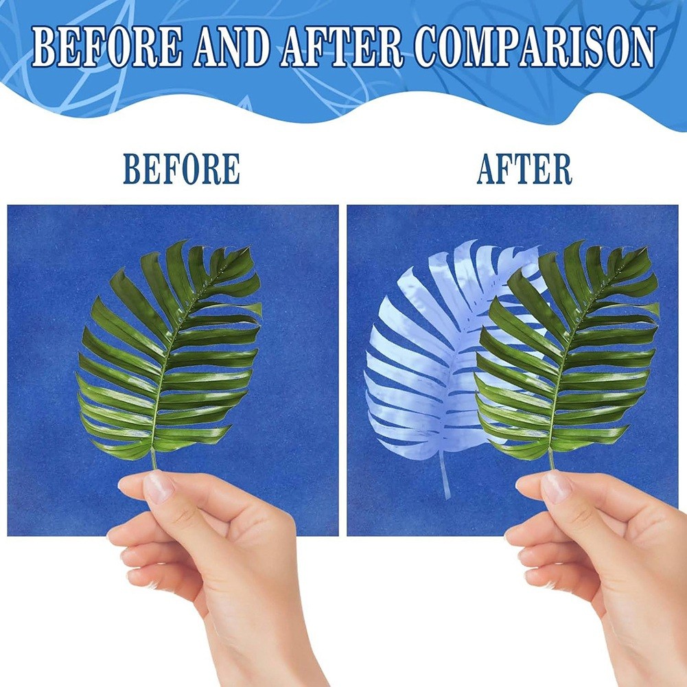 60 Sheets Cyanotype Sun Print Art Kit High Sensitive Sun Nature-Sun2139