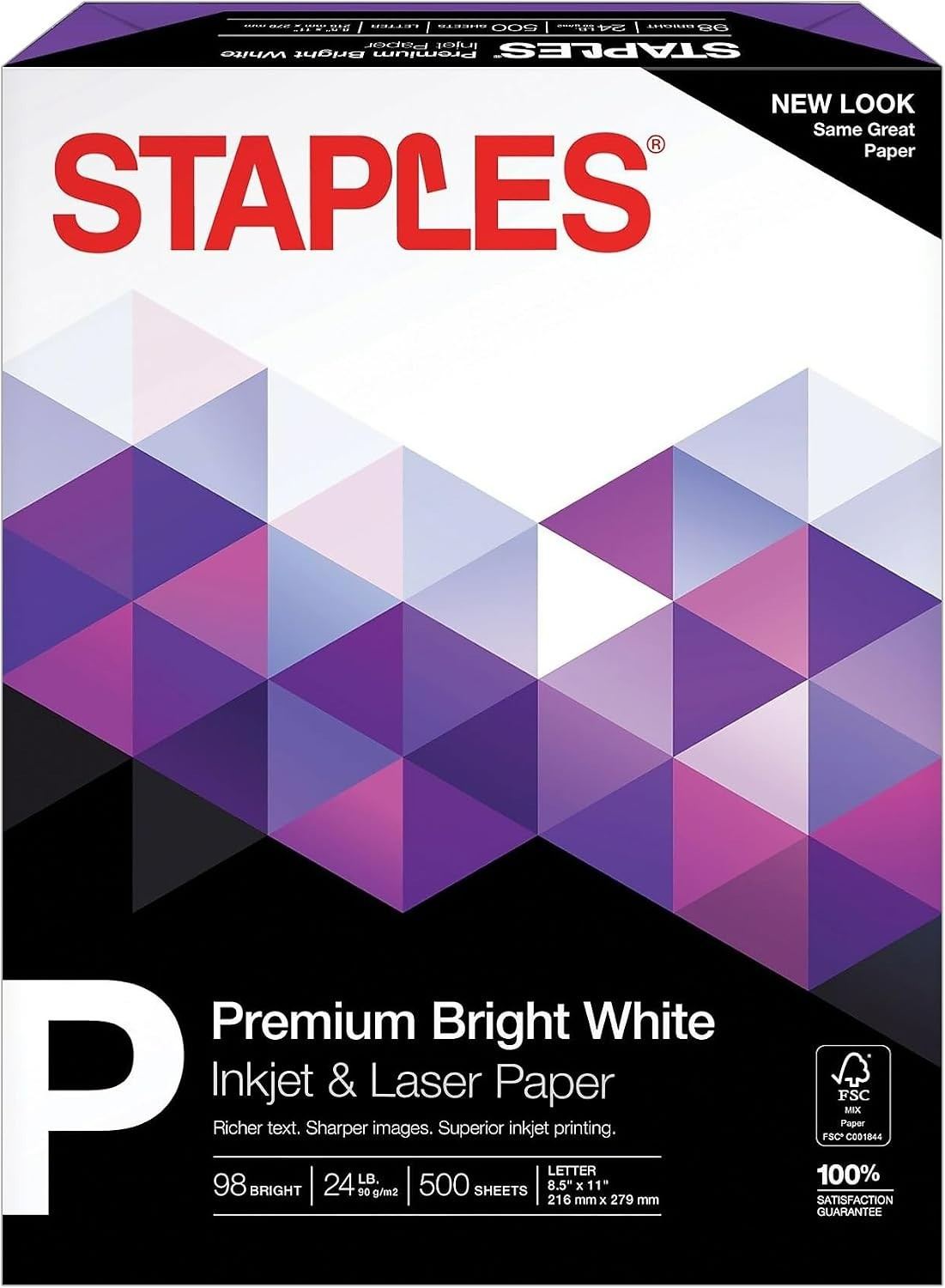 Versatile 8.5×11 Paper – 500 Sheets, 98 Brightness, Uncoated Finish