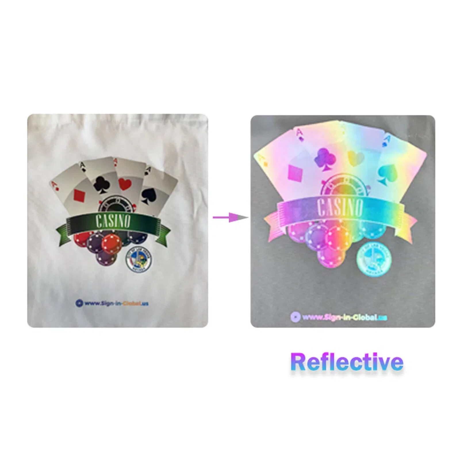 Wholesale 13″ Reflective Colorful DTF Film Roll Cold Peel for DTF Print Transfer
