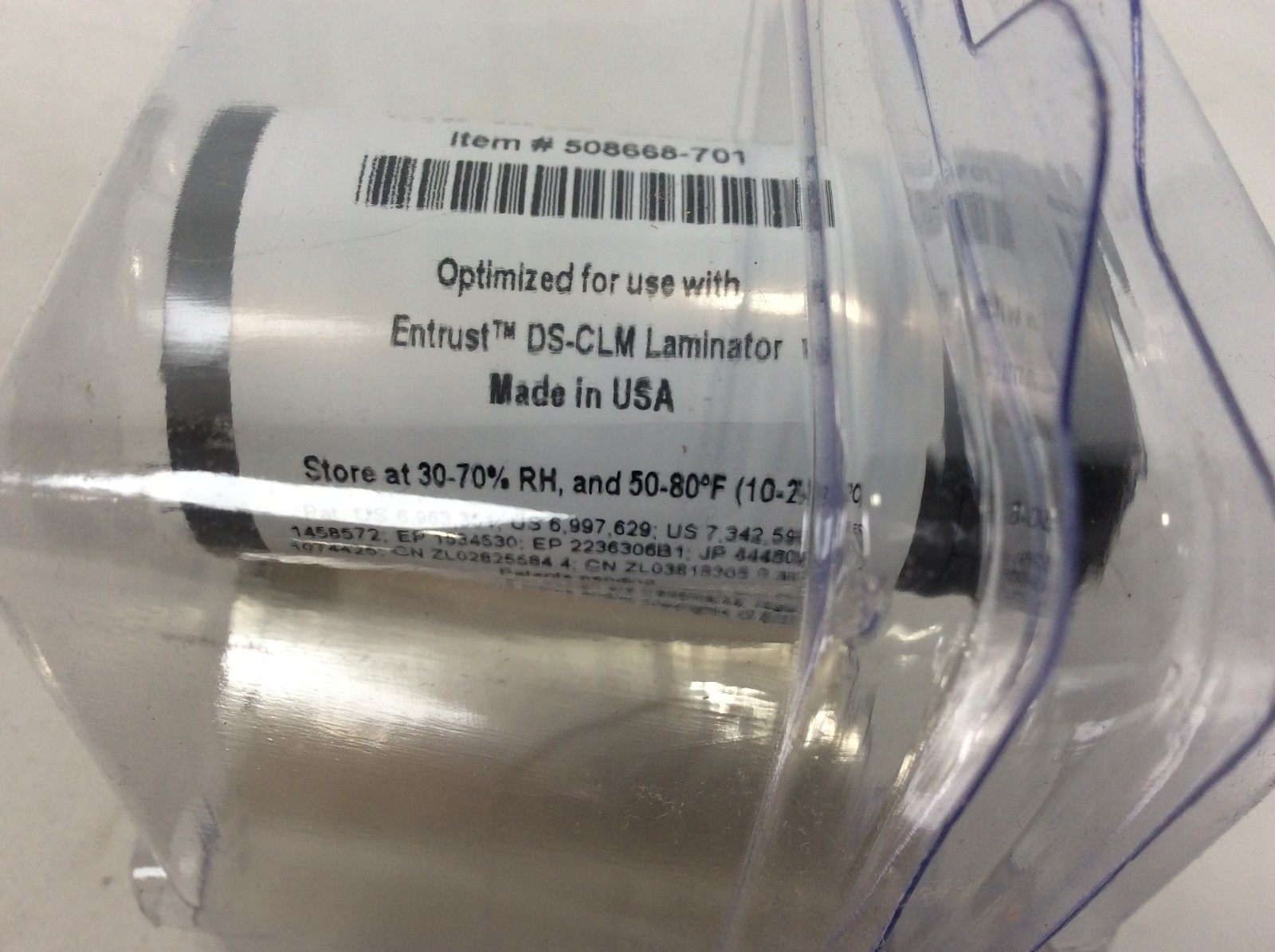 Entrust DS-CLM DuraGard Laminate 0.5 Mil Clear 508668-701 Genuine OEM