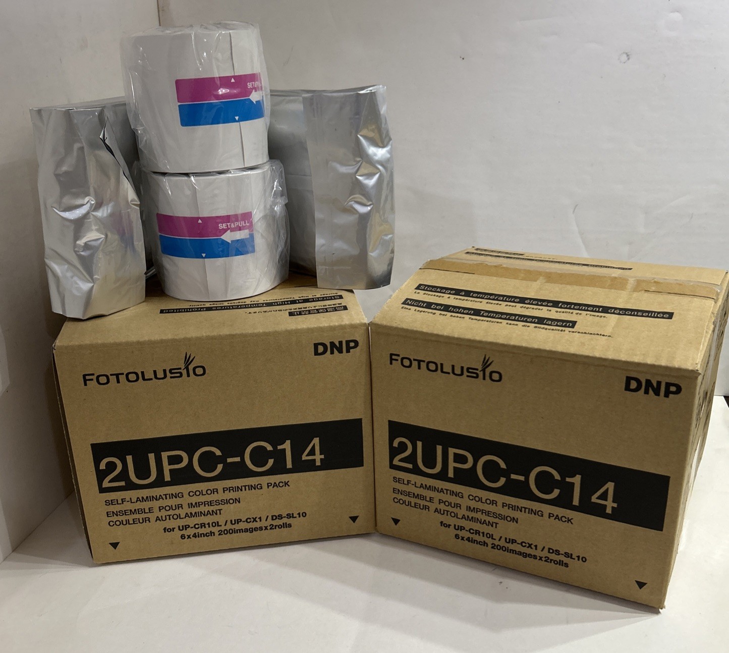 DNP 6×4 Paper Dye Kit for UP-CR10L CX1 DS-SL10, 2 Sets Per Case 800 Prints Total