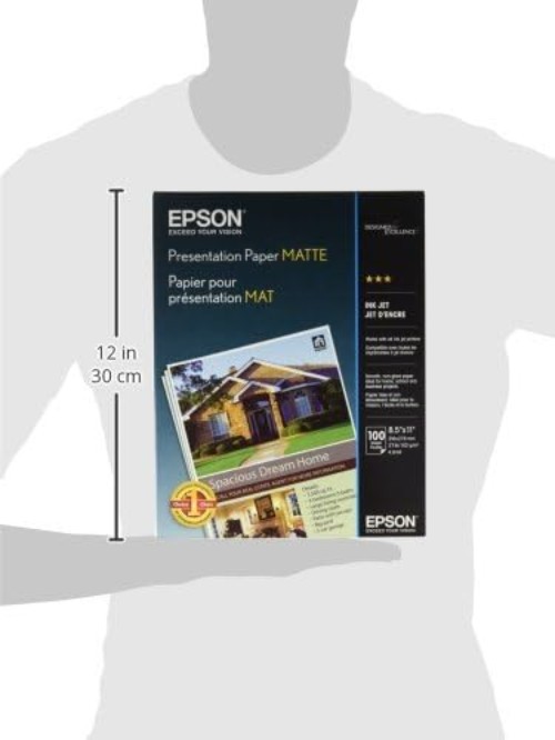 Epson Presentation Paper MATTE (8.5×11 Inches Double-sided 50 x 2 Sheets