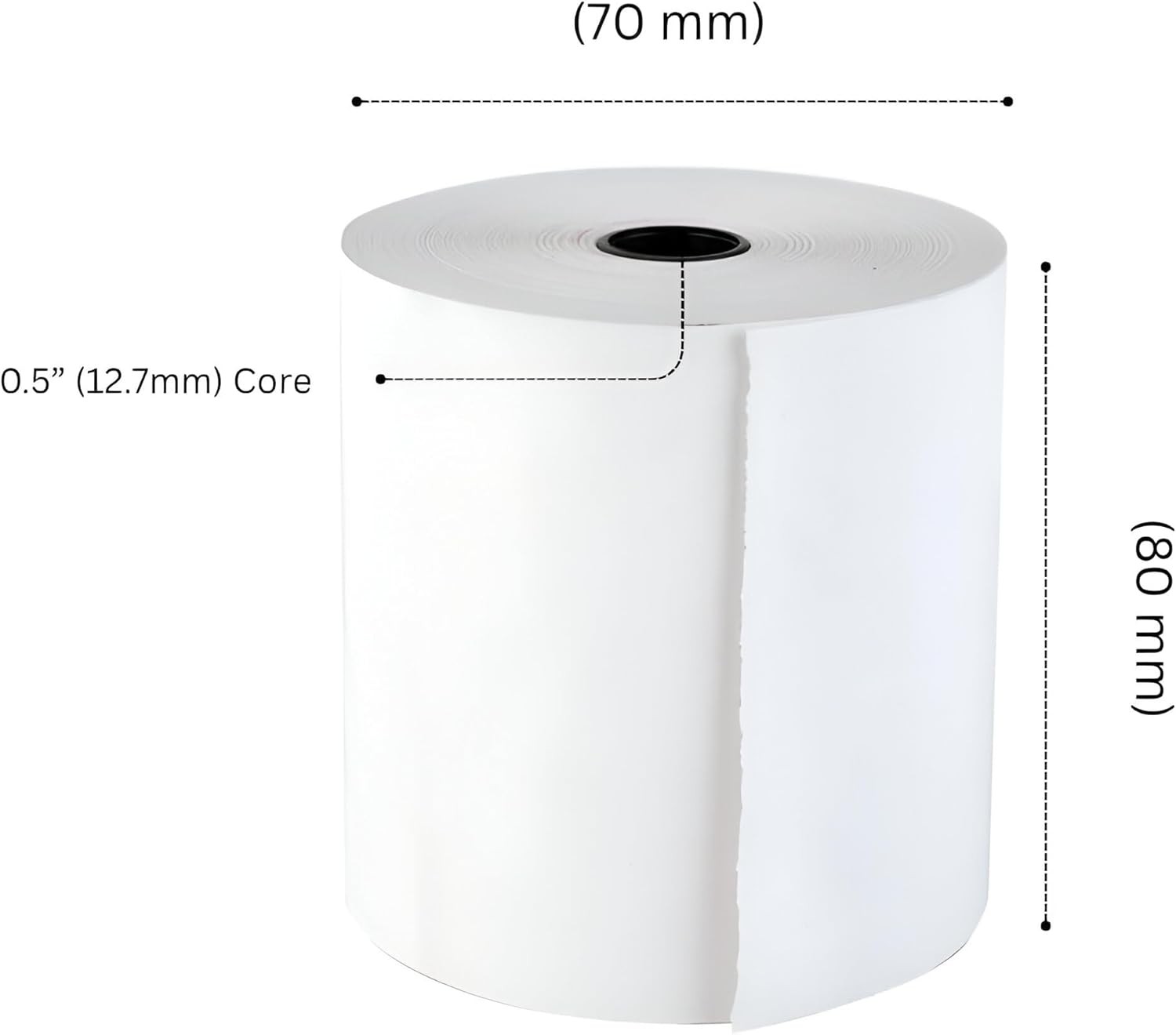 (20 Rolls) 3 1/8 x 200ft’ Thermal Paper Rolls BPA-Free 80mm white