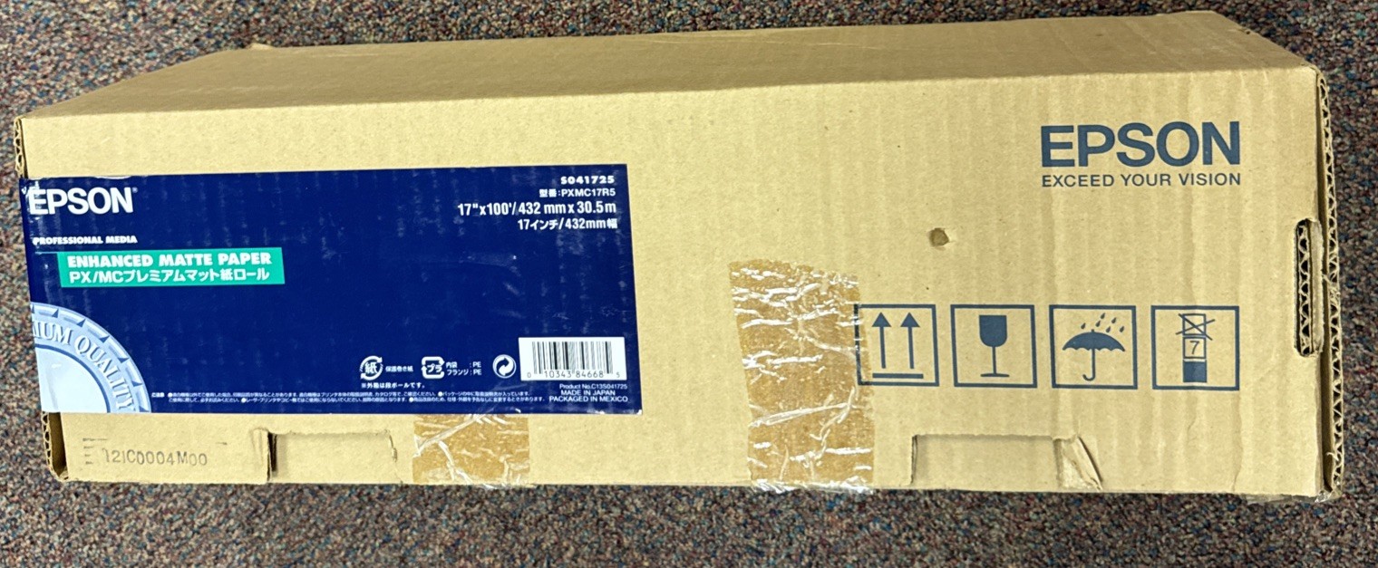 Epson Professional Media Enhanced Matte Paper 17” x 100’ roll *OPEN BOX*
