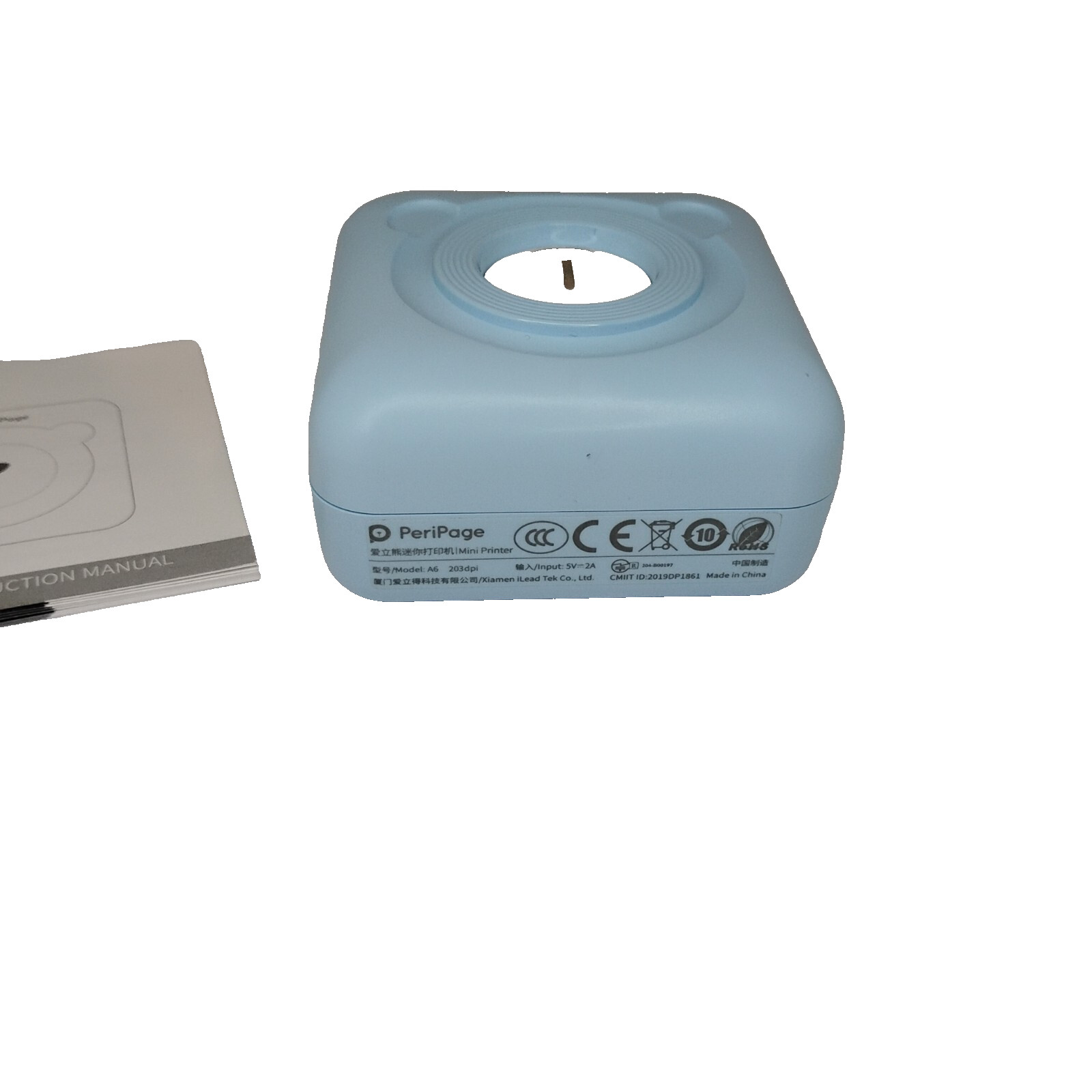 PeriPage A6 Mini Thermal Printer Bluetooth Blue Portable Label Maker w/ Box