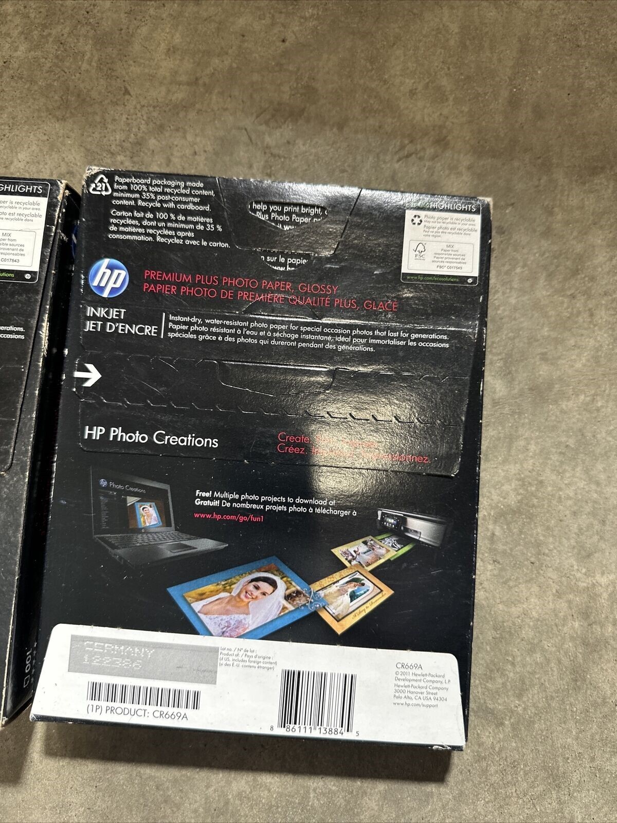 HP Premium Plus Photo Paper For Inkjet Print CR666A 4″ x 6″ 160 Sheets New
