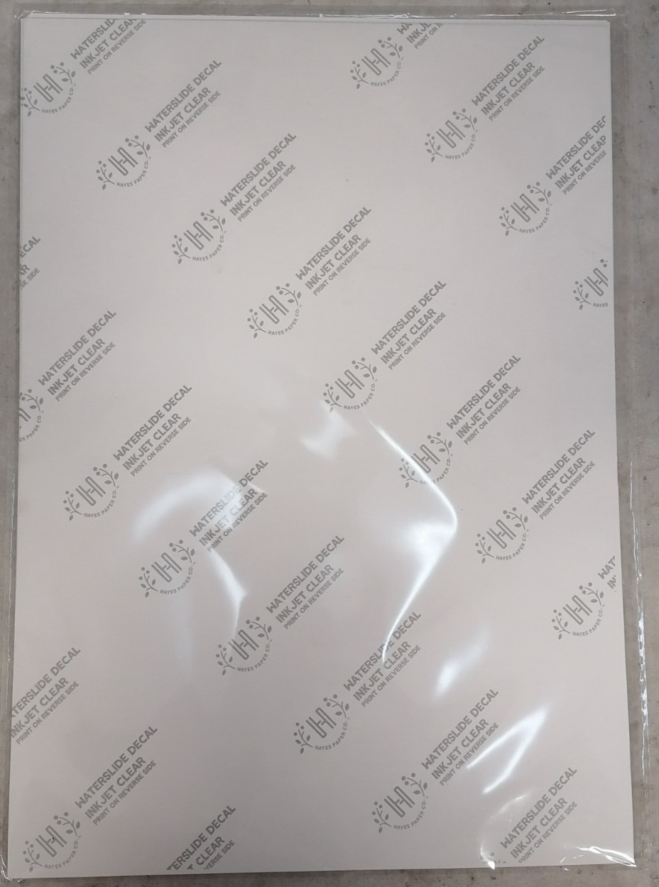 Hayes Paper Co. Waterslide Decal Paper for Inkjet Printers 20 ct