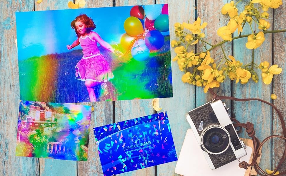 25 Sheets Sand Stars Holographic Sticker Paper A4 Size Glitter Clear Holographic
