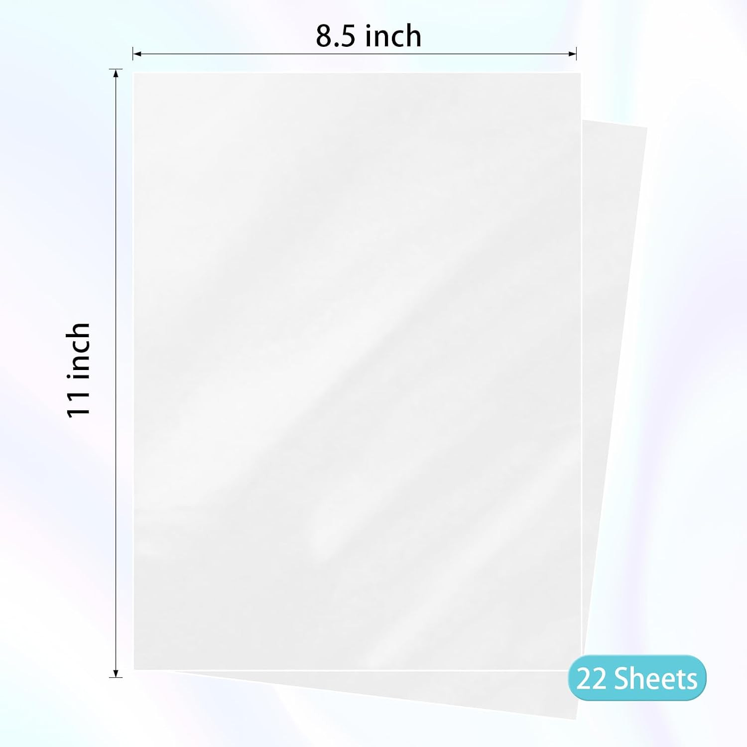 Printable Transparent Sticker Paper, Laser & Inkjet Printable 8.5 X 11 Inches