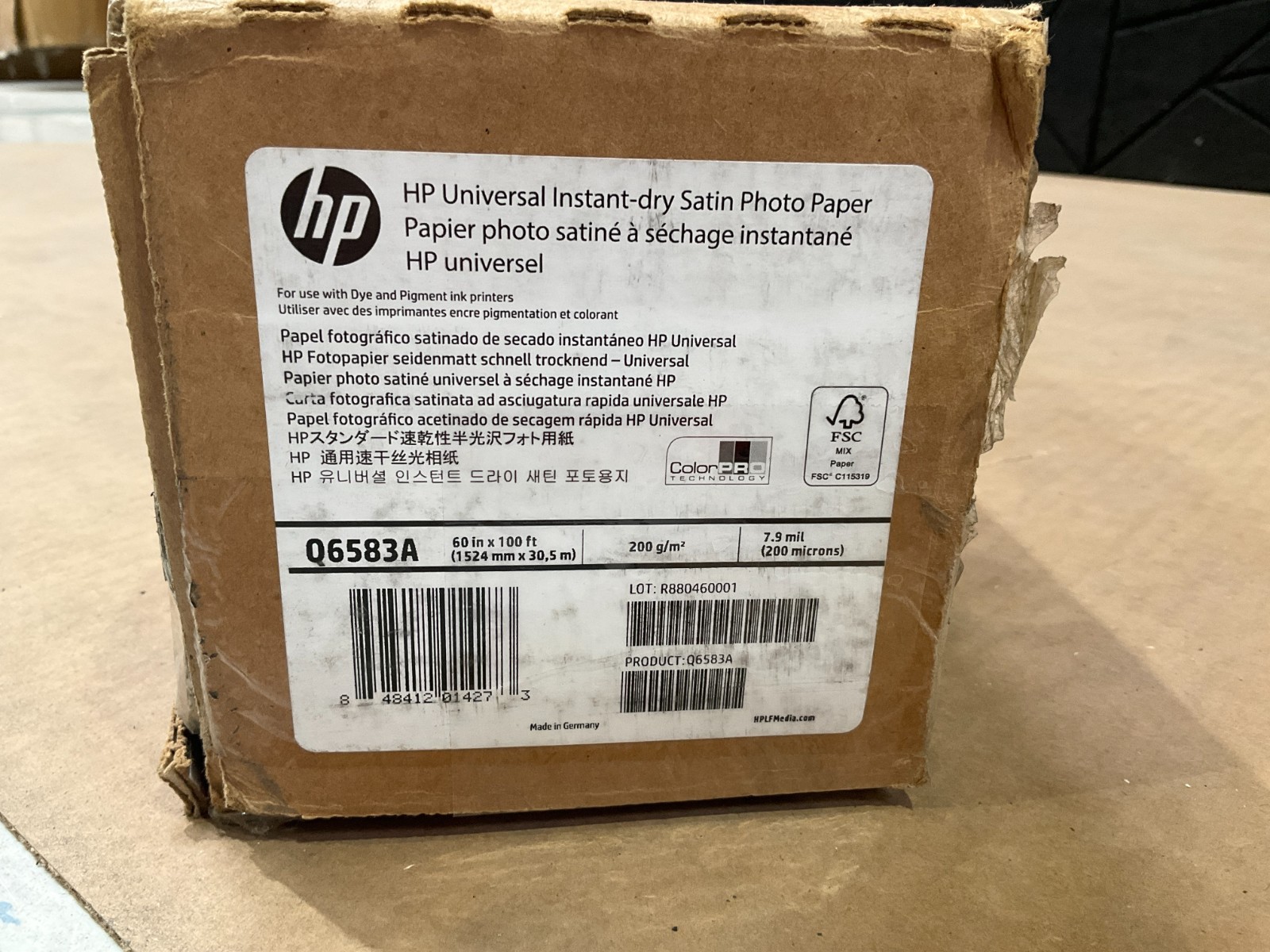 HP DesignJet Universal Instant Dry SemiGloss Photo Paper 60″ x 100′ Q6583A