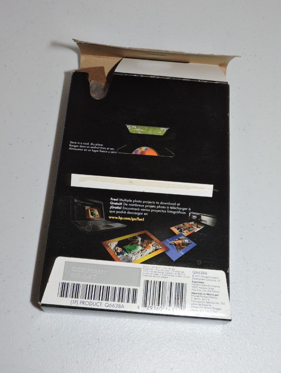 HP Advanced Glossy 4×6 Photo Paper, For Inkjets – Partial Box