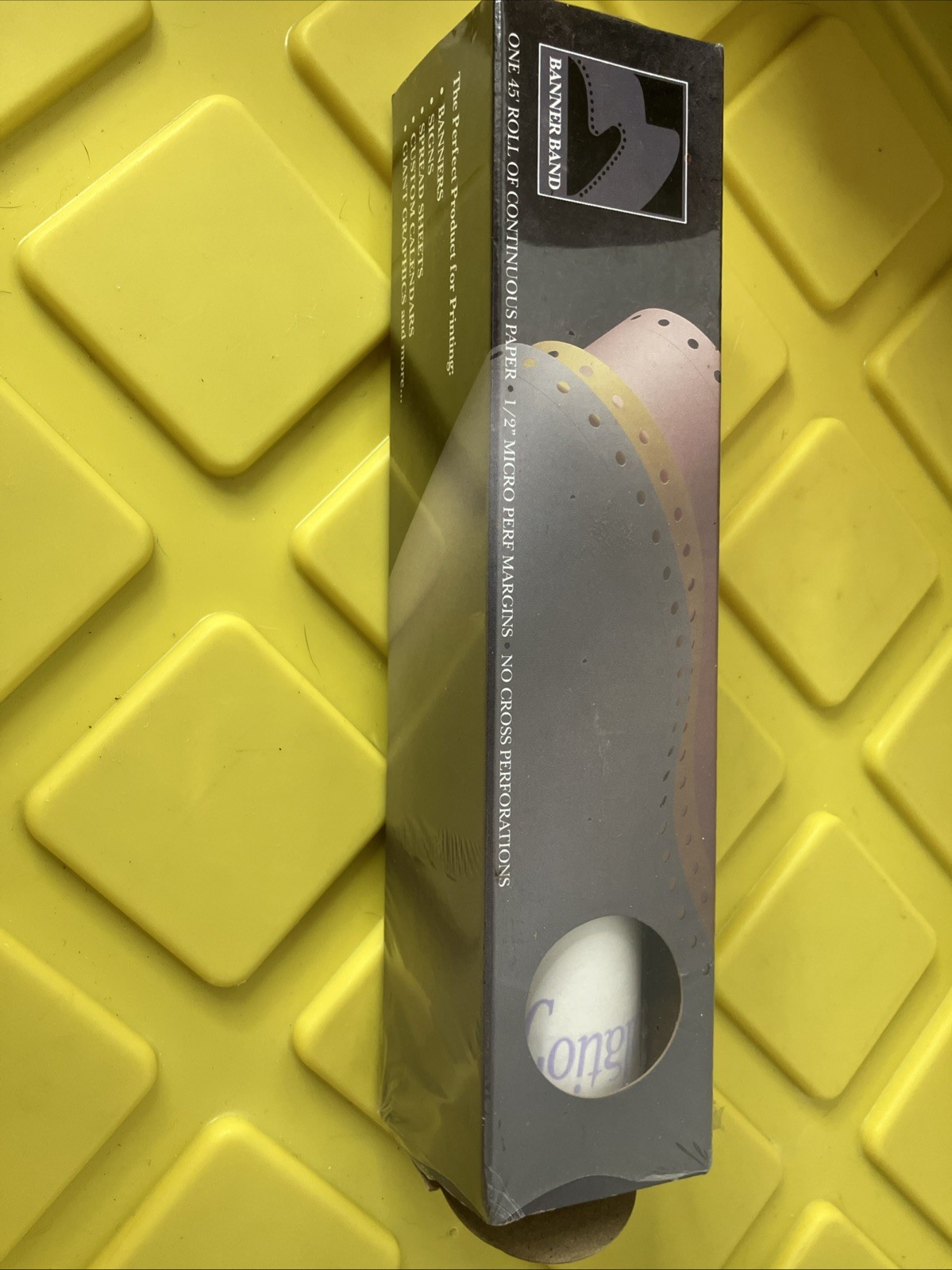 Dot Matrix Congratulations Themed Paper Roll – Banner Band Dot Matrix – Open Box