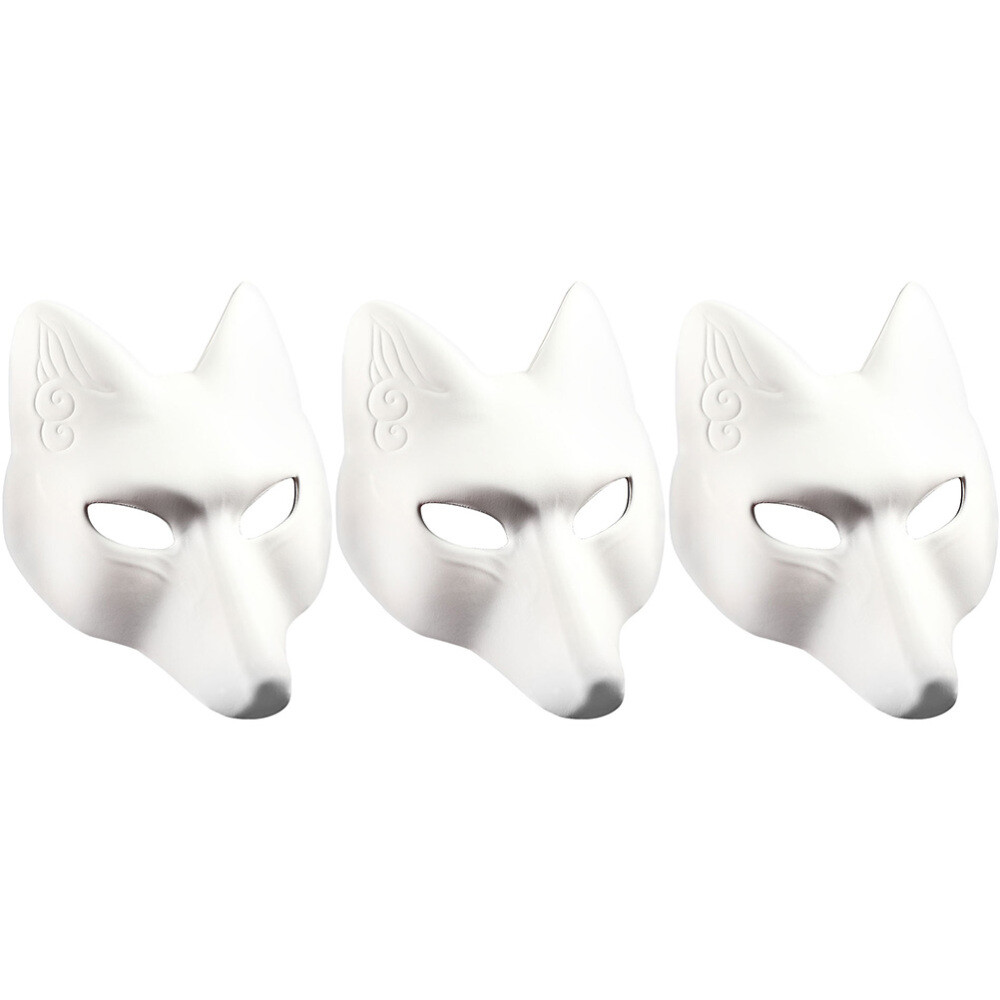 3 Pcs Fox Mask Costume Halloween Cosplay Masquerade Decorate Diy Masks