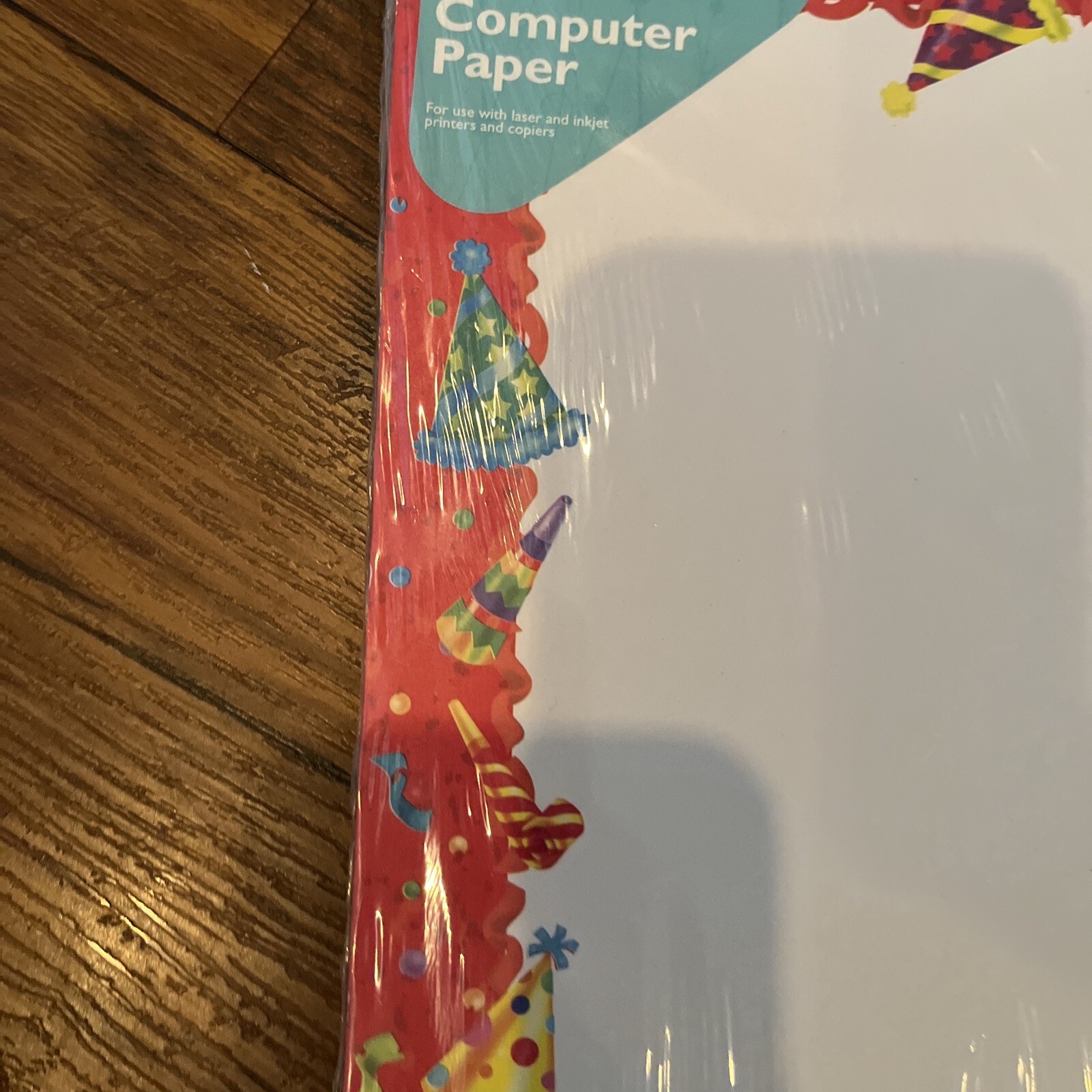 Computer Printer Paper 45 Sheets 8.5″ x 11″ Greenbrier Party Hats Red Yellow