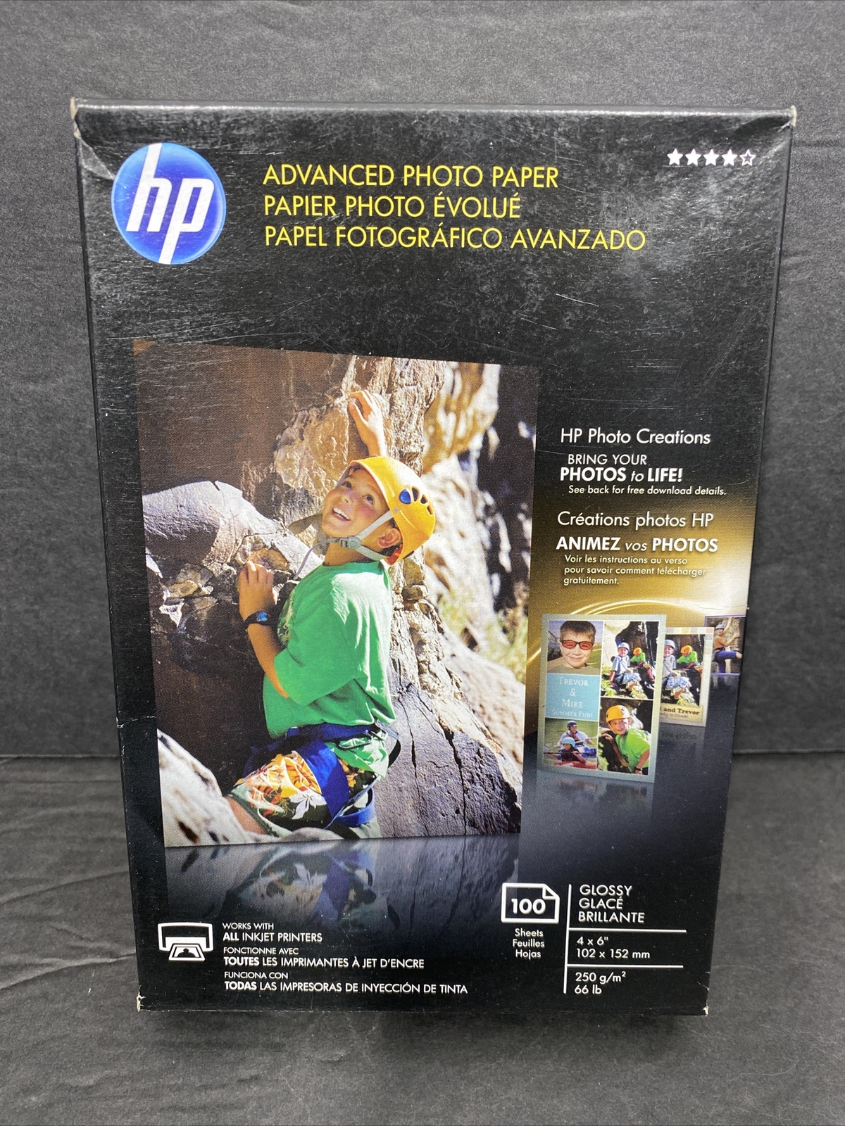 HP Advanced Photo Paper 4”x6” Glossy 100 Sheets – Lot Of 2 Packs