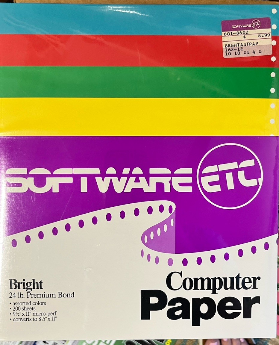 Over 1500 Sheets Dot Matrx Tractor Feed Computer Paper Continuous NOS