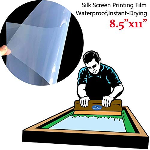 Silk Screen Printing Film 100 Sheets 8.5×11 Inch Waterproof Inkjet Clear