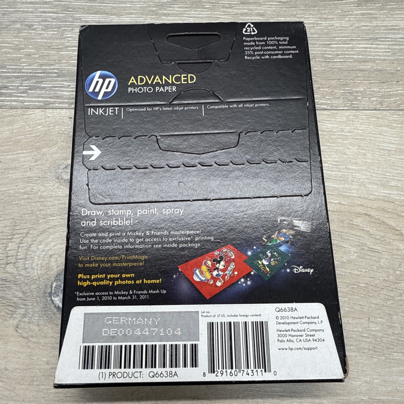 HP Advanced Photo Glossy Q6638A Paper 100 Sheets 4×6 66lb All InkJet Printers