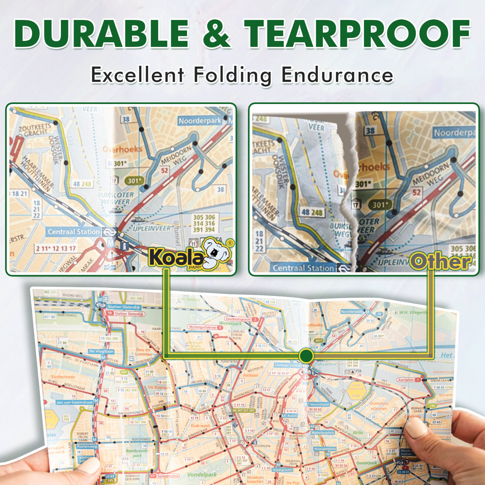 Koala Double Sided Printable Waterproof Printer Paper for Laser 8.5×11 Print Map