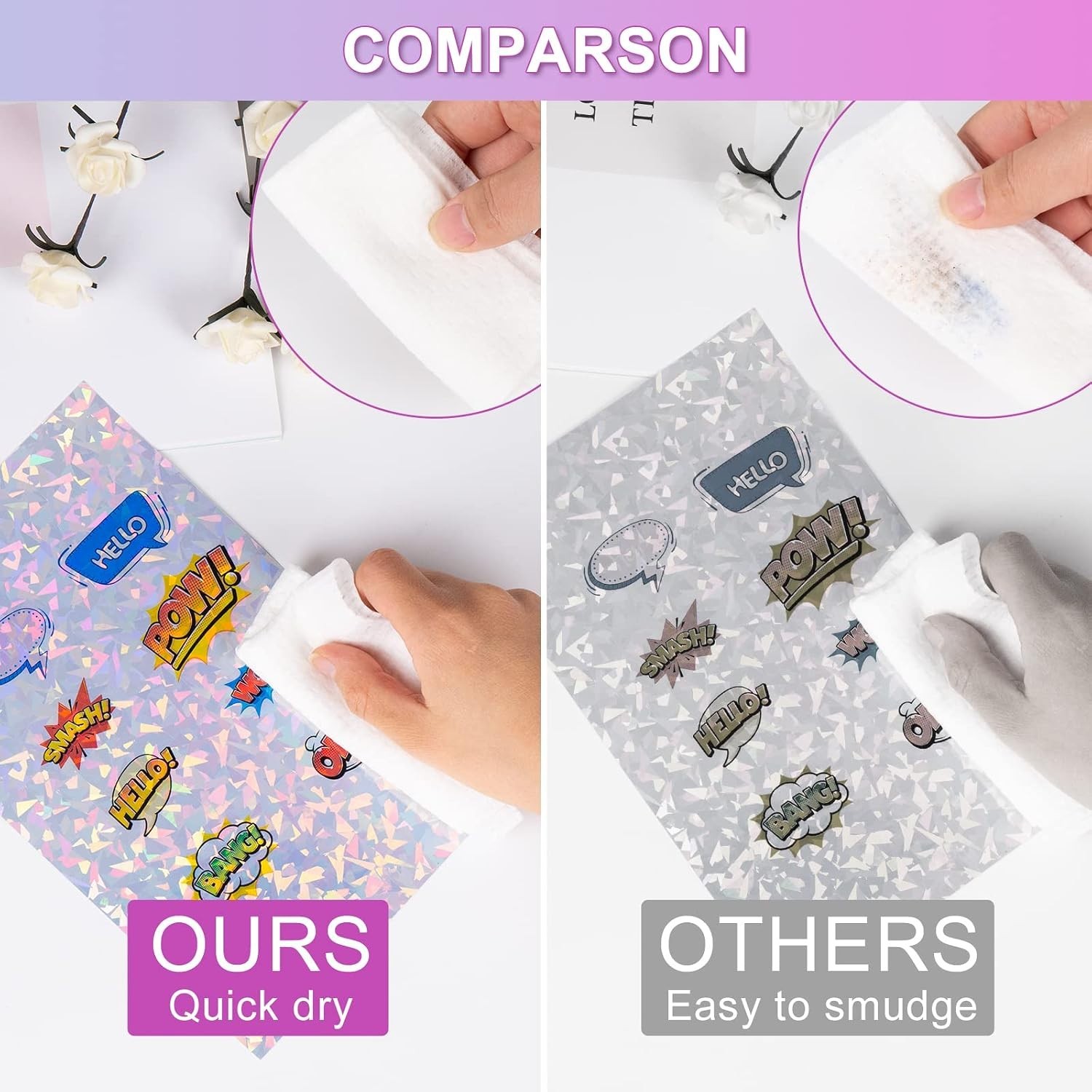 20 Sheets Holographic Sticker Paper for Inkjet & Laser Printer 8.5×11 inch | …