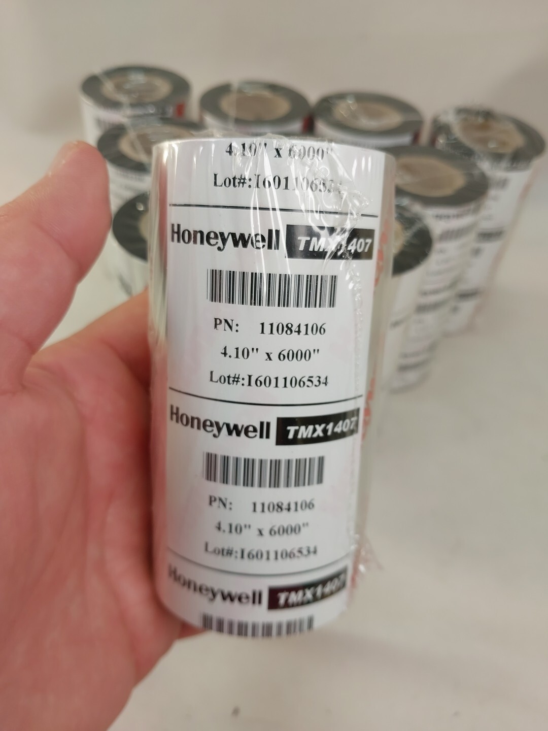 PACK OF 10! Intermec HONEYWELL TMX1407 WAX RIBBONS 4.1″ X 6000″ PN 11084106