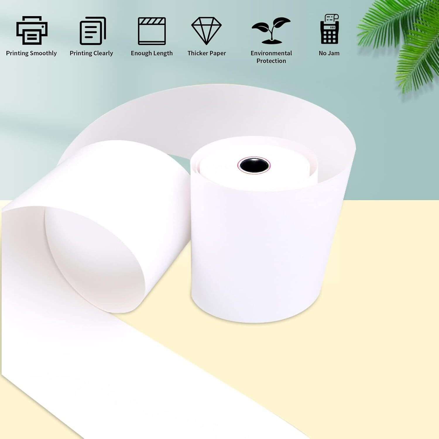 Jayard 3-1/8”x119′ Thermal Paper Rolls for Credit Card – Cash 3-1/8″ X 119′