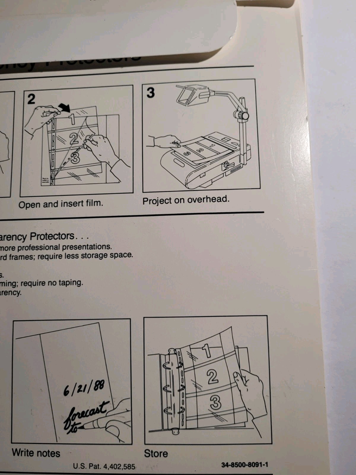 3M Transparency Lot (2) Film CG3300 for Laser Printers , Transparency Protectors