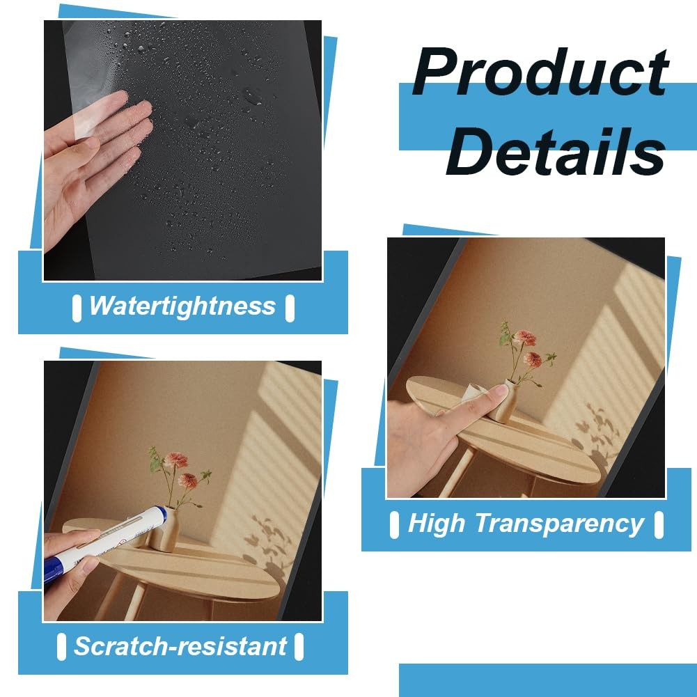 60 Sheets Inkjet Transparency Film A4 PET Transparency Paper Sheets Art…