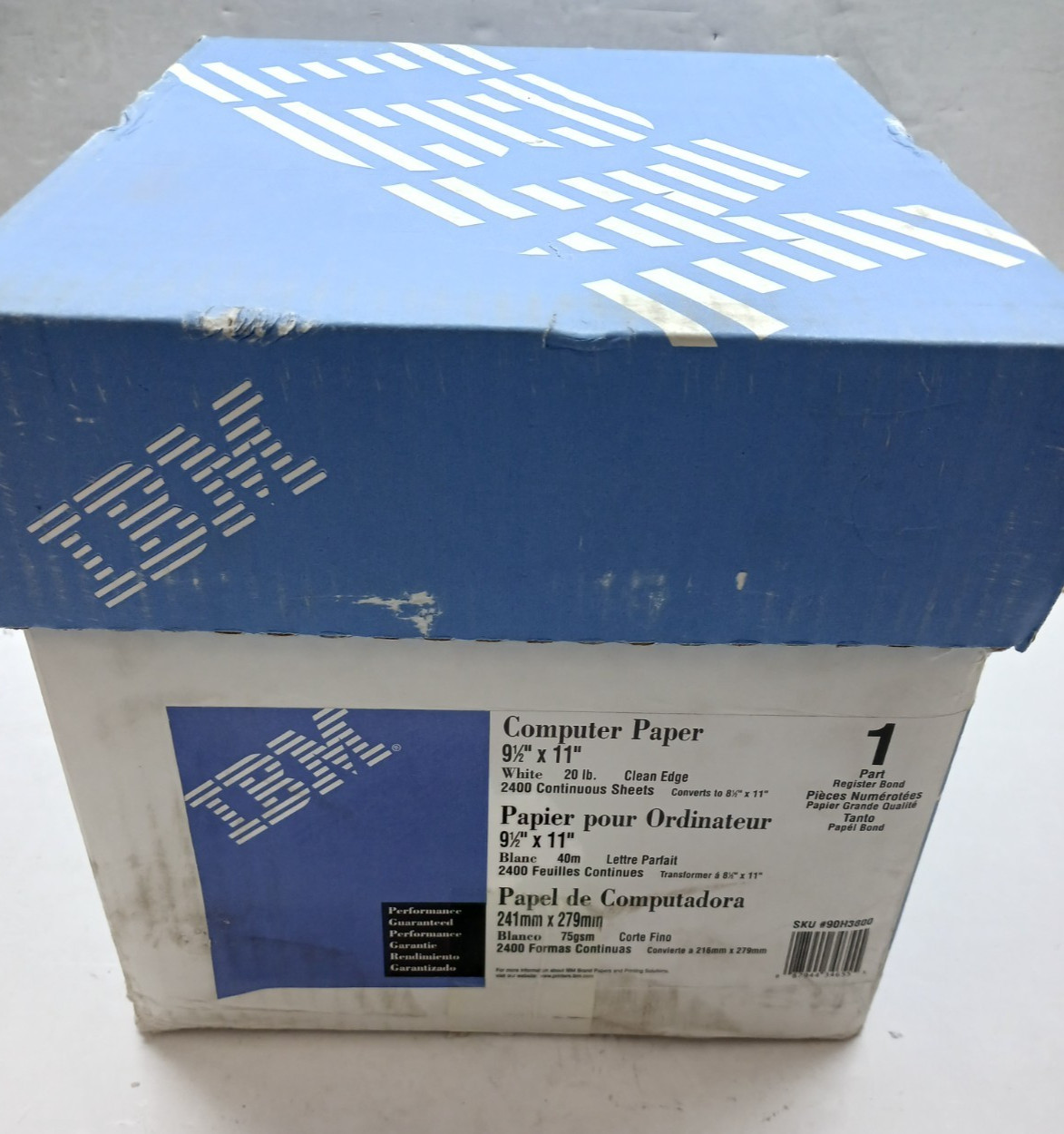 IBM Dot Matrix Tractor Feed Printer Computer Paper 9.5″×11″ White 2400 Sheets