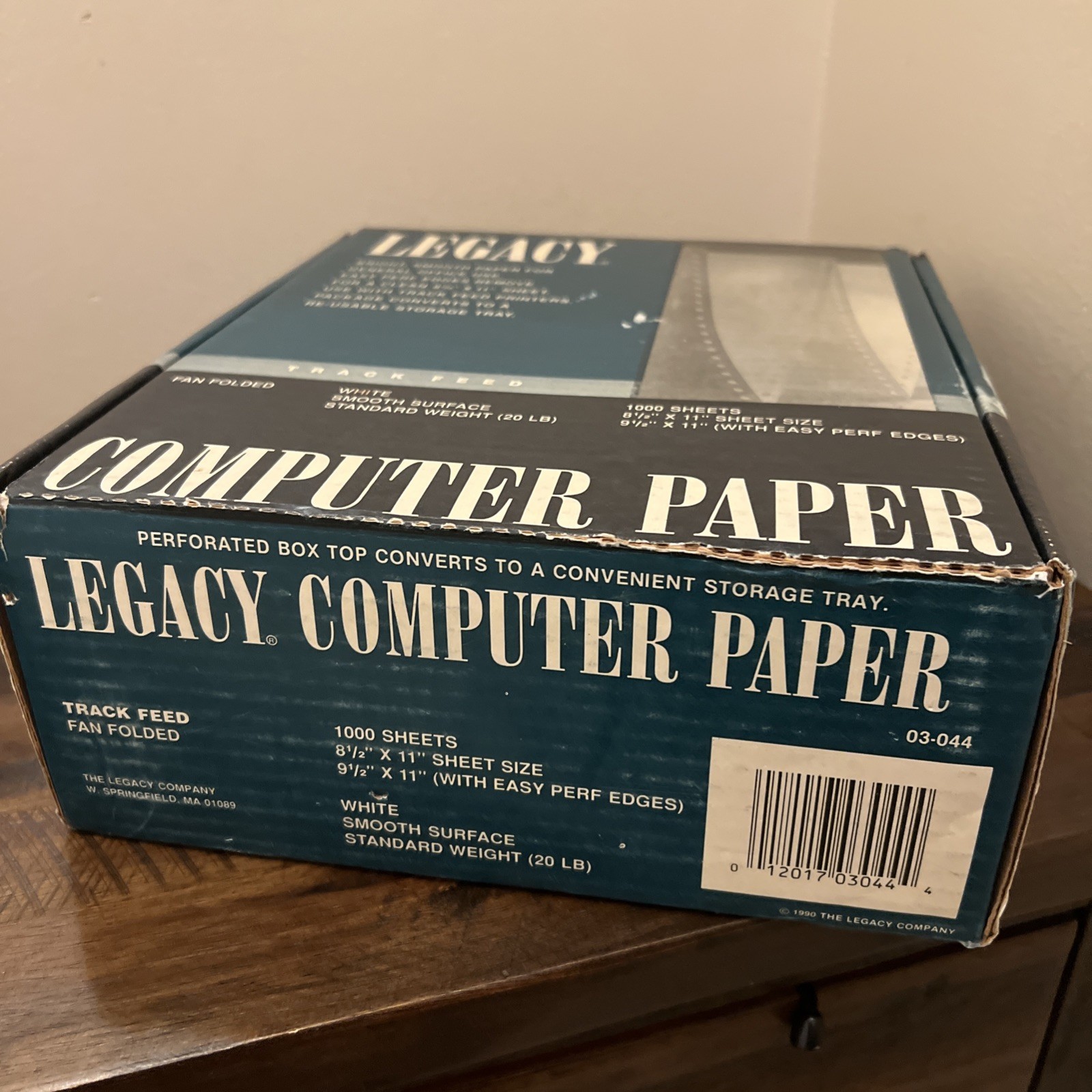 Legacy Computer Paper 9.5 X 11 Fan Fold Track Feed 1000 Sheet Open Box Matrix