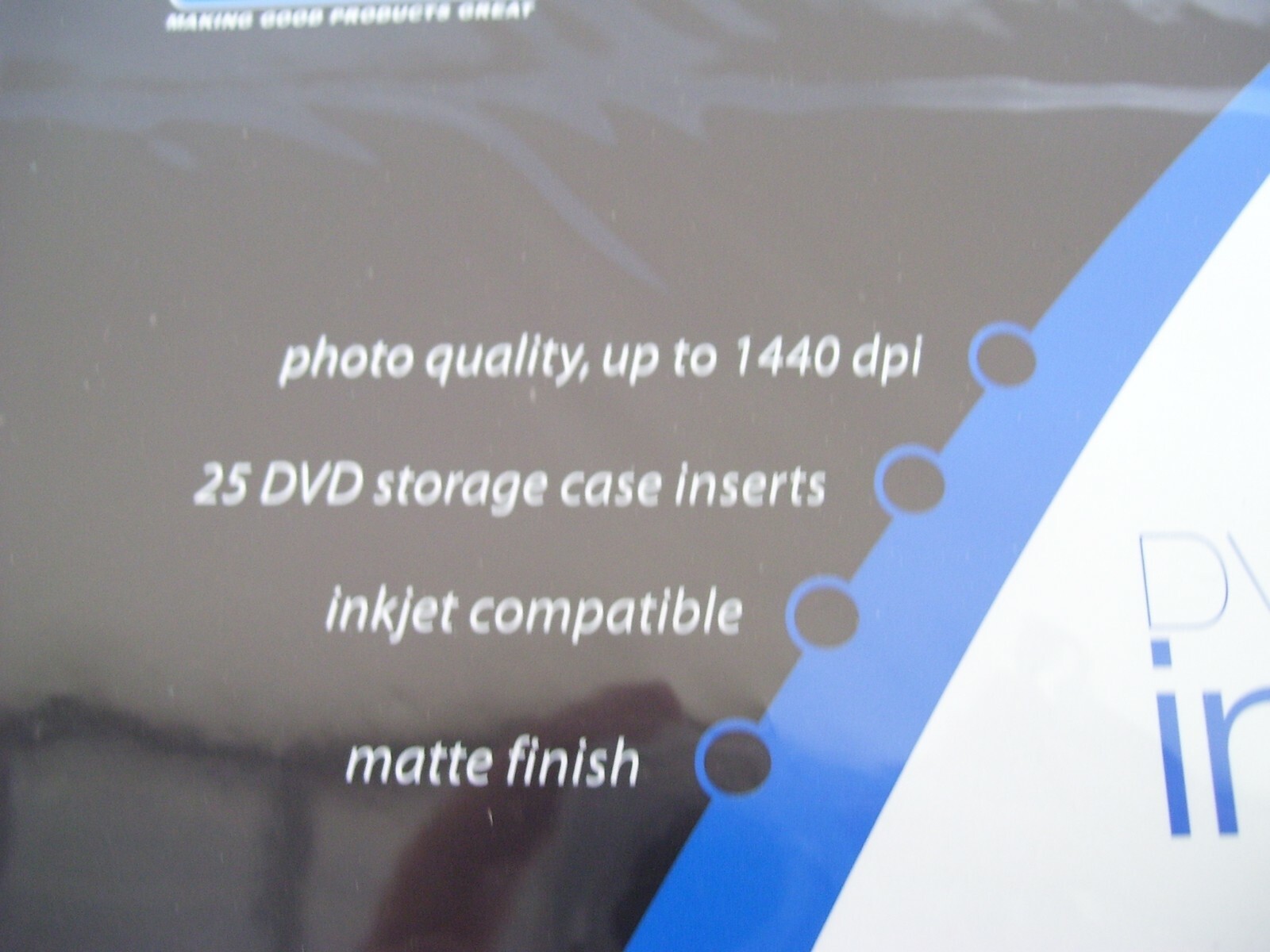 MATTE MATT DVD CASE COVER STORAGE INSERTS INKJET PRINTER A4 LASER AO-INSERTS 25