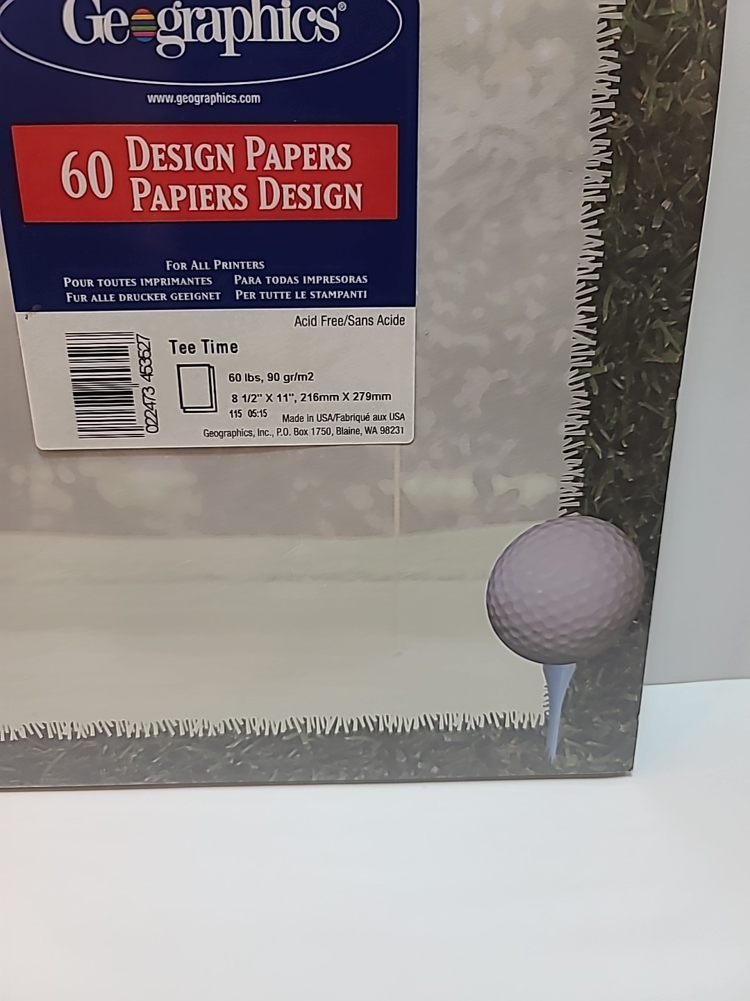 Geographics 60 Design Papers 8 1/2 X 11 inch Acid Free Sealed – Golf Tee Time