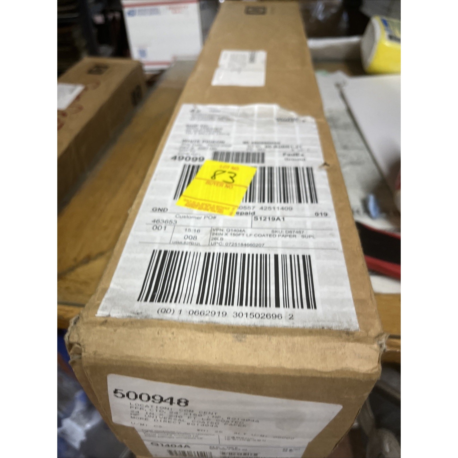 HP Q1404A Universal Coated Paper – 24″ x 150′ paper for HP designjets – 1 roll