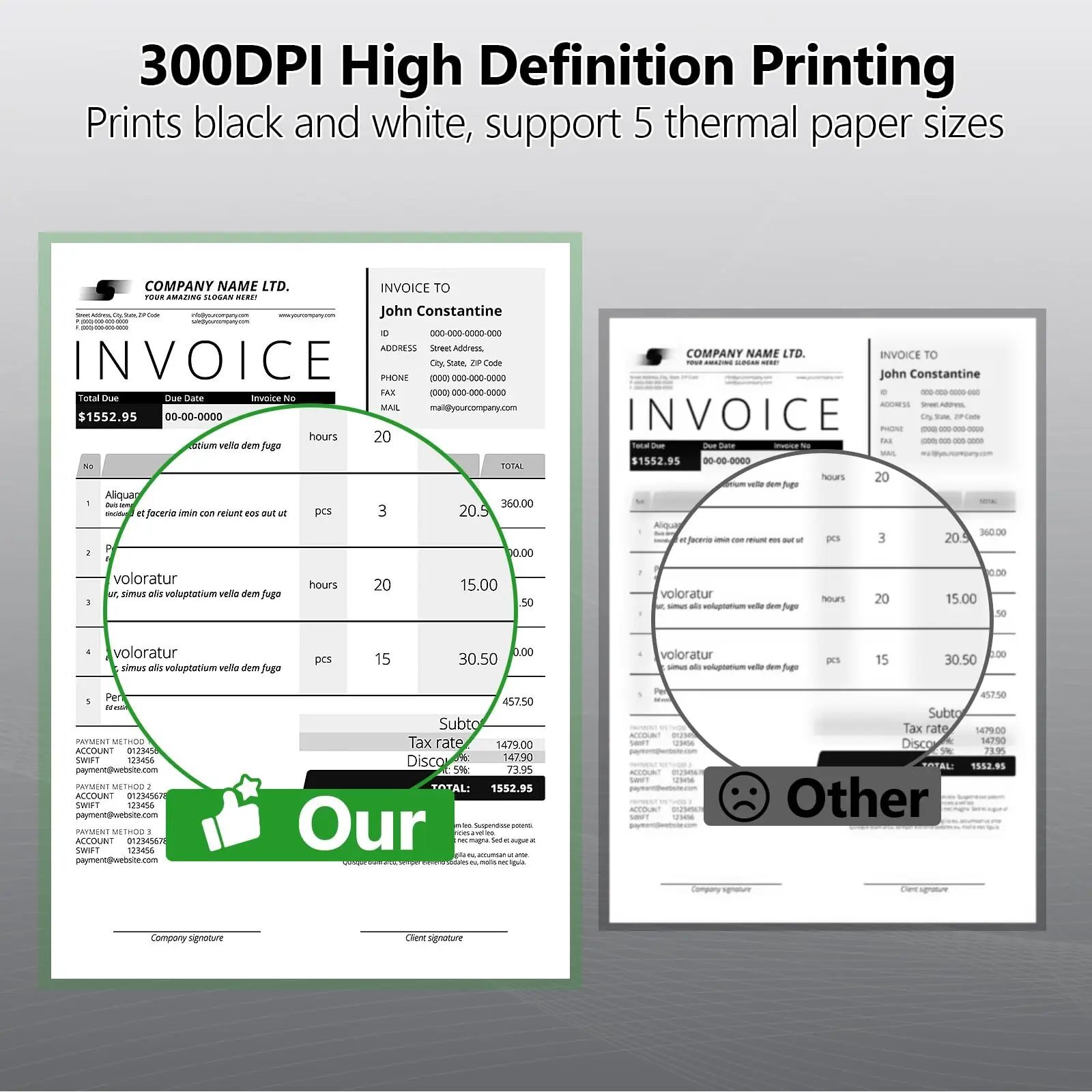 100-1000x Folded Thermal Printer Paper Quick Dry Continuous Paper For M08F M832
