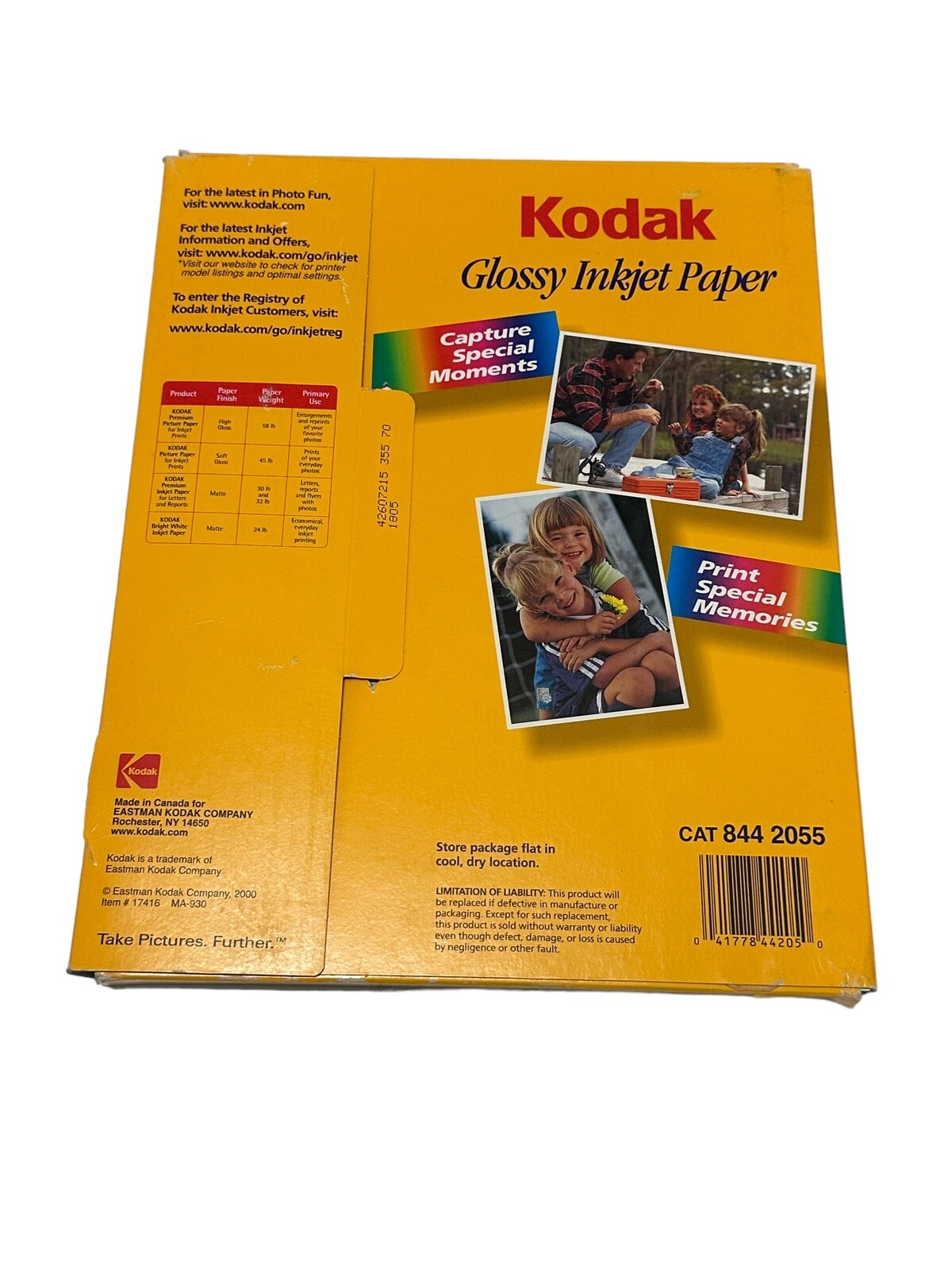 KODAK Picture Photo Inkjet Paper Glossy 85 Sheets Heavyweight 8.5×11. Open Box