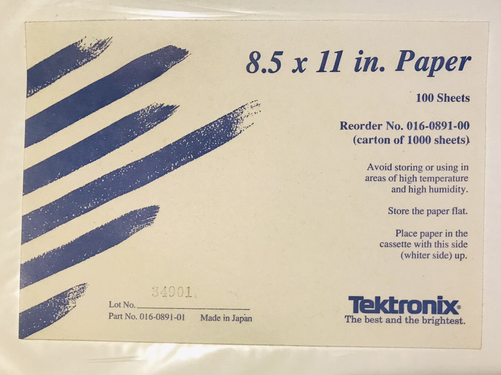 Tektronix 8.5×11 Phaser Printer Paper -24# Bond 016-1368-00