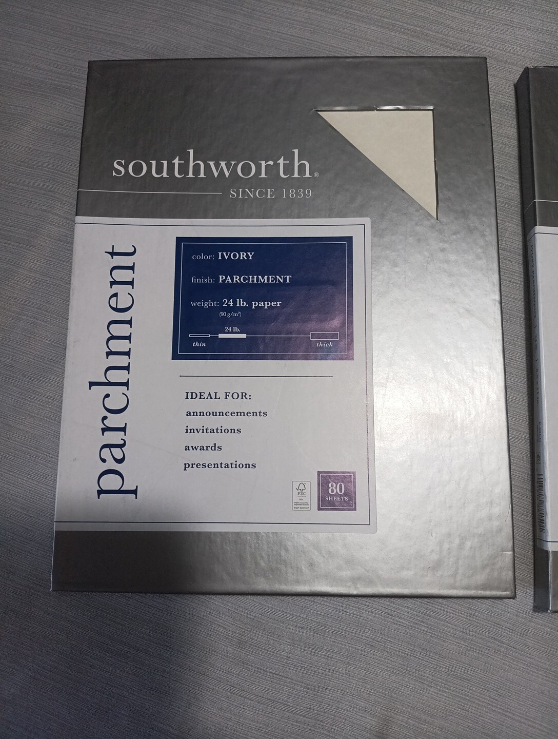 3 Packs Southworth Parchment Paper Ivory 24lb. 8-1/2″x11″ 80 Sh/Pk P984C