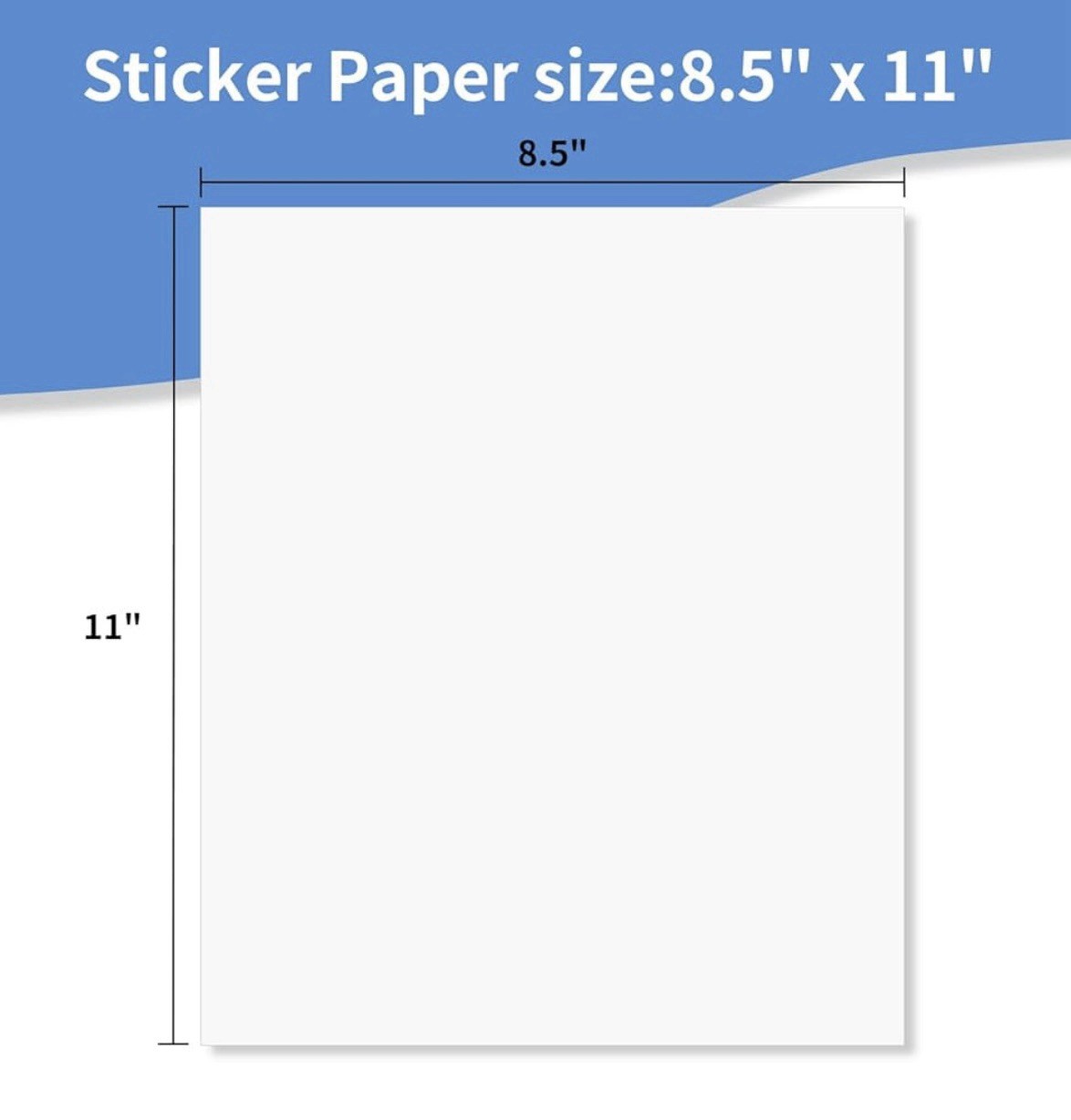 25 pcs Waterproof Printable Vinyl Sticker Paper for Laser Printer Size 8.5″x11″