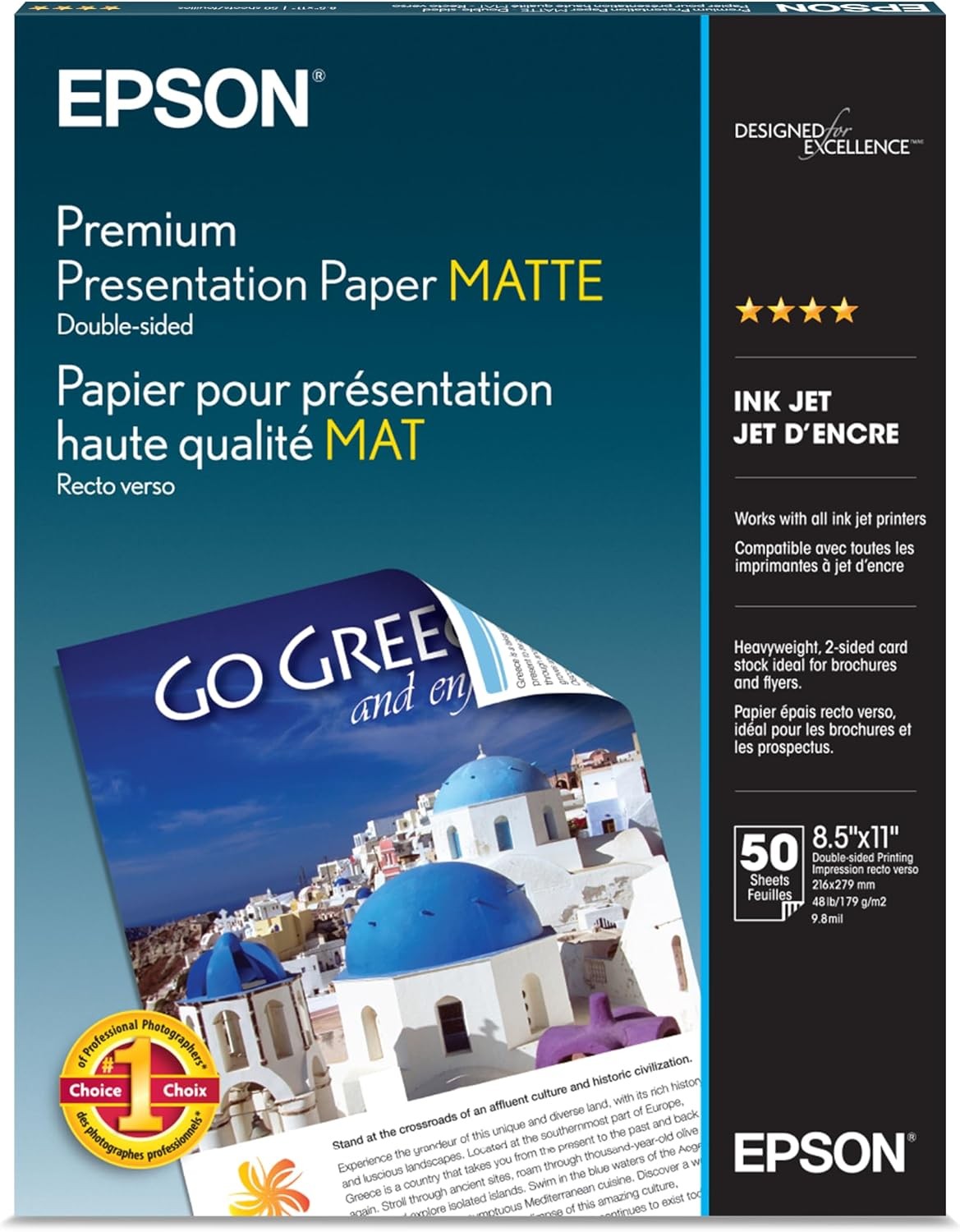 Premium Presentation Paper MATTE 8.5×11 Inches Double-sided 50 Sheets