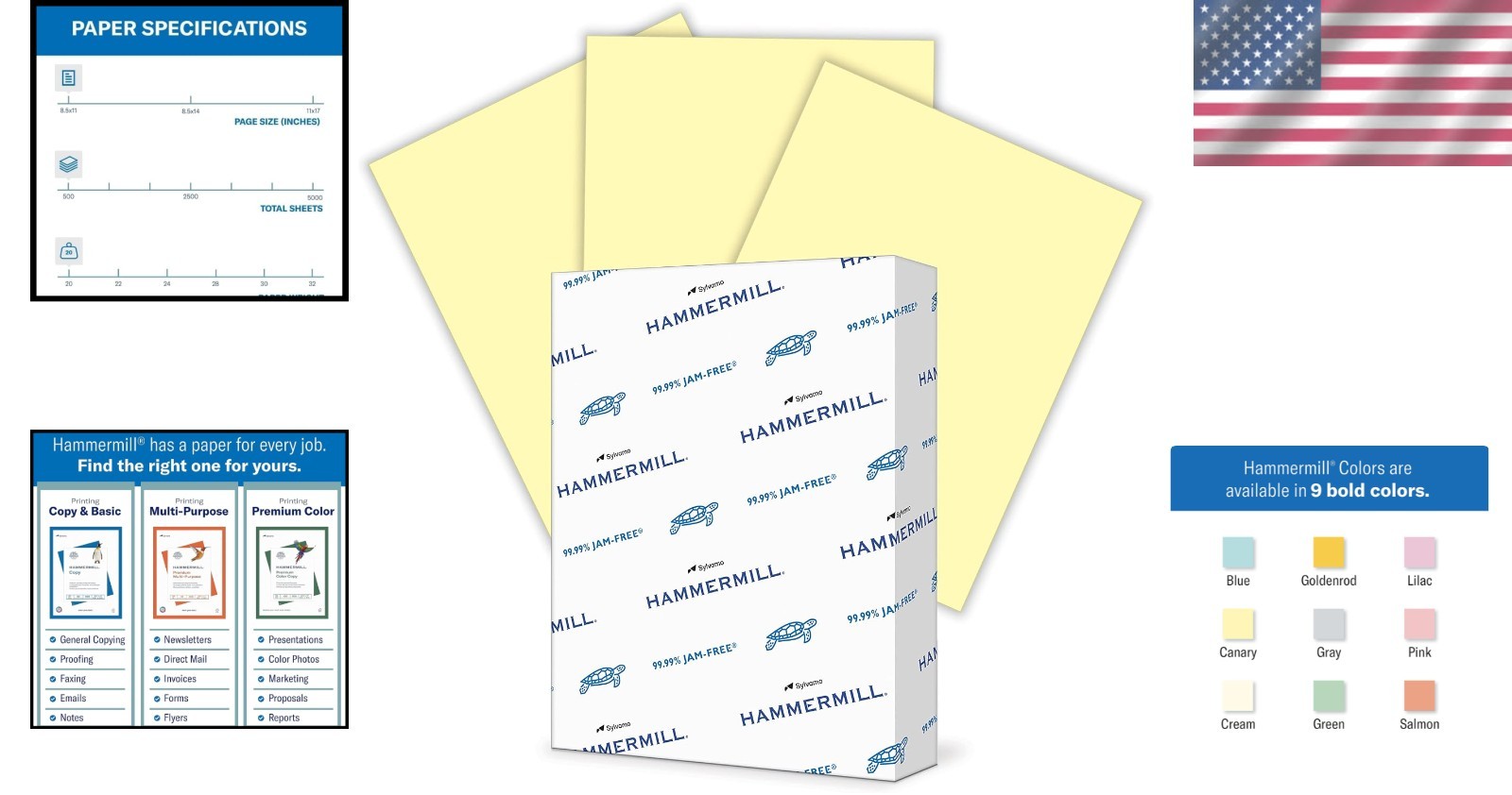 Vivid 20 lb Recycled Canary Yellow Paper – 500 Sheets for All Printing Needs