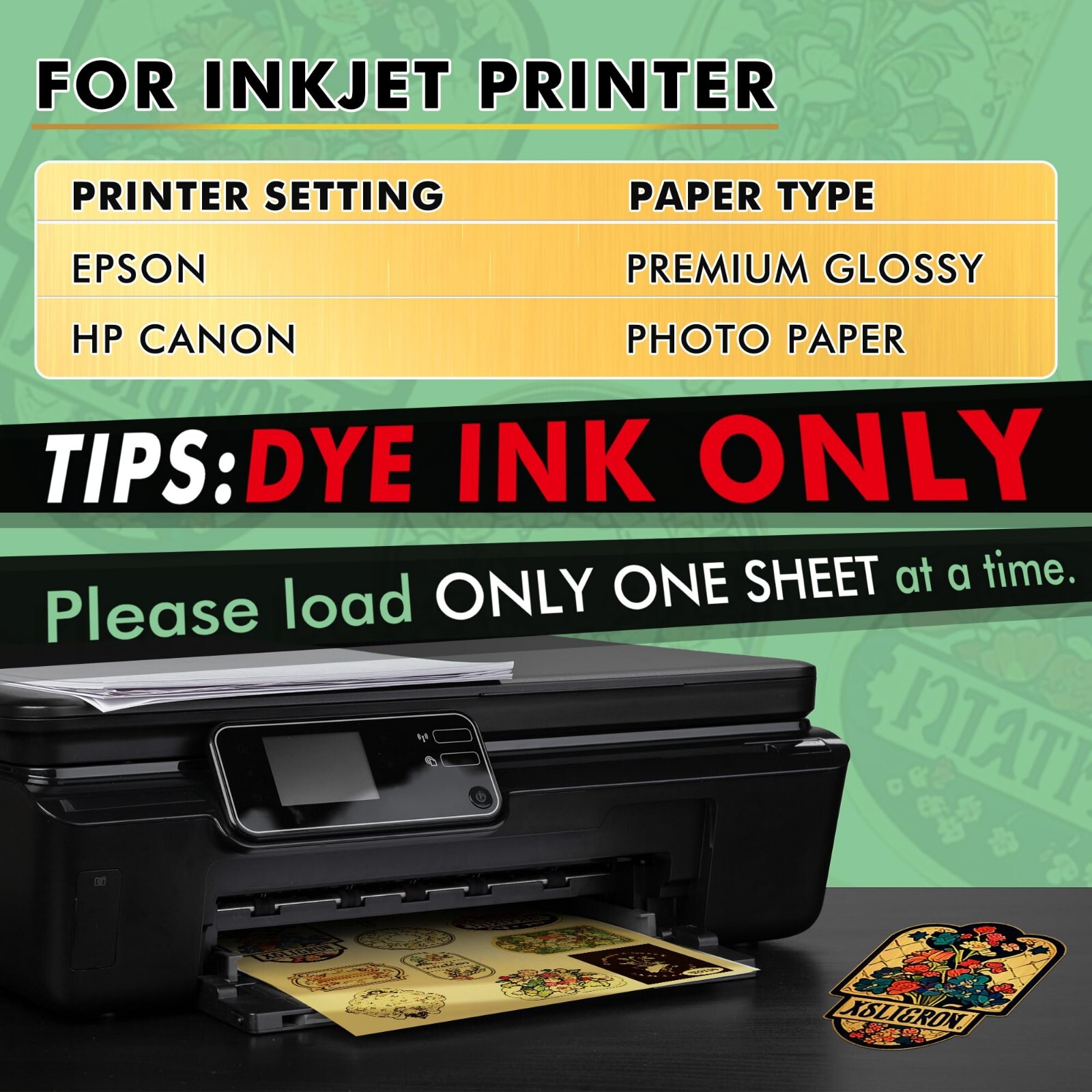 Koala Brushed Gold Vinyl Sticker Paper for Inkjet & Laser Printers Waterproof 20