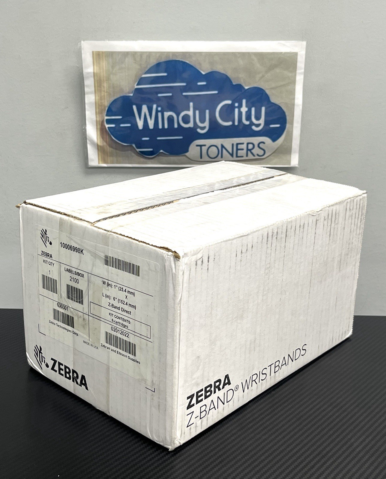 Zebra 1″ x 6″ Z-Band Direct Wristband Case 6 Cartridges – 10006998K – Sealed New