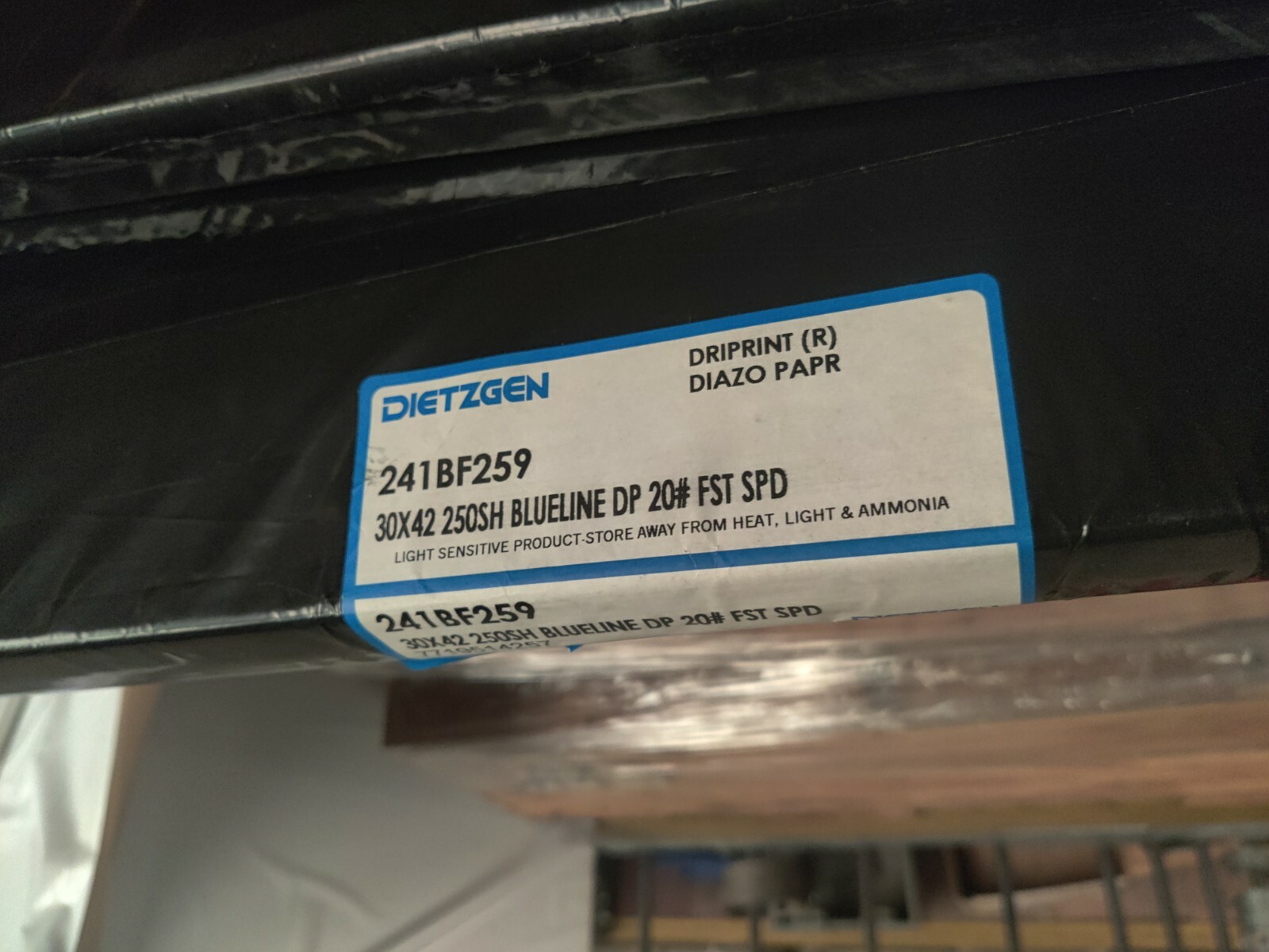 dietzgen 30×42 250sh Blueline DP 20#