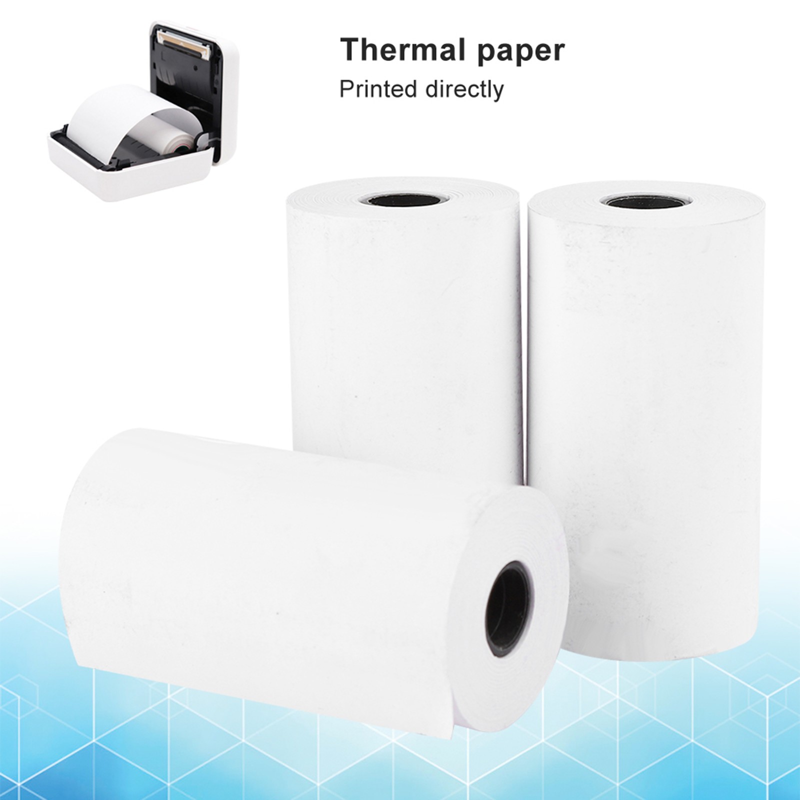 3PCs Thermal Paper Printing Machine Accessories Waterproof 57MM For Peripage