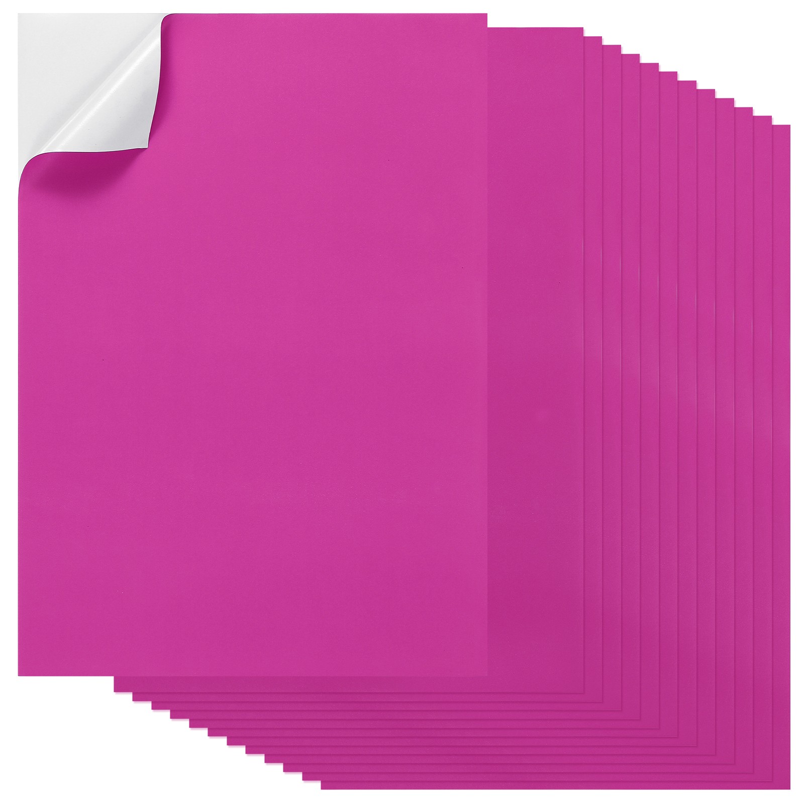 20 Pieces Full Sheets Adhesive Labels, A4 Label Paper, Dark Pink