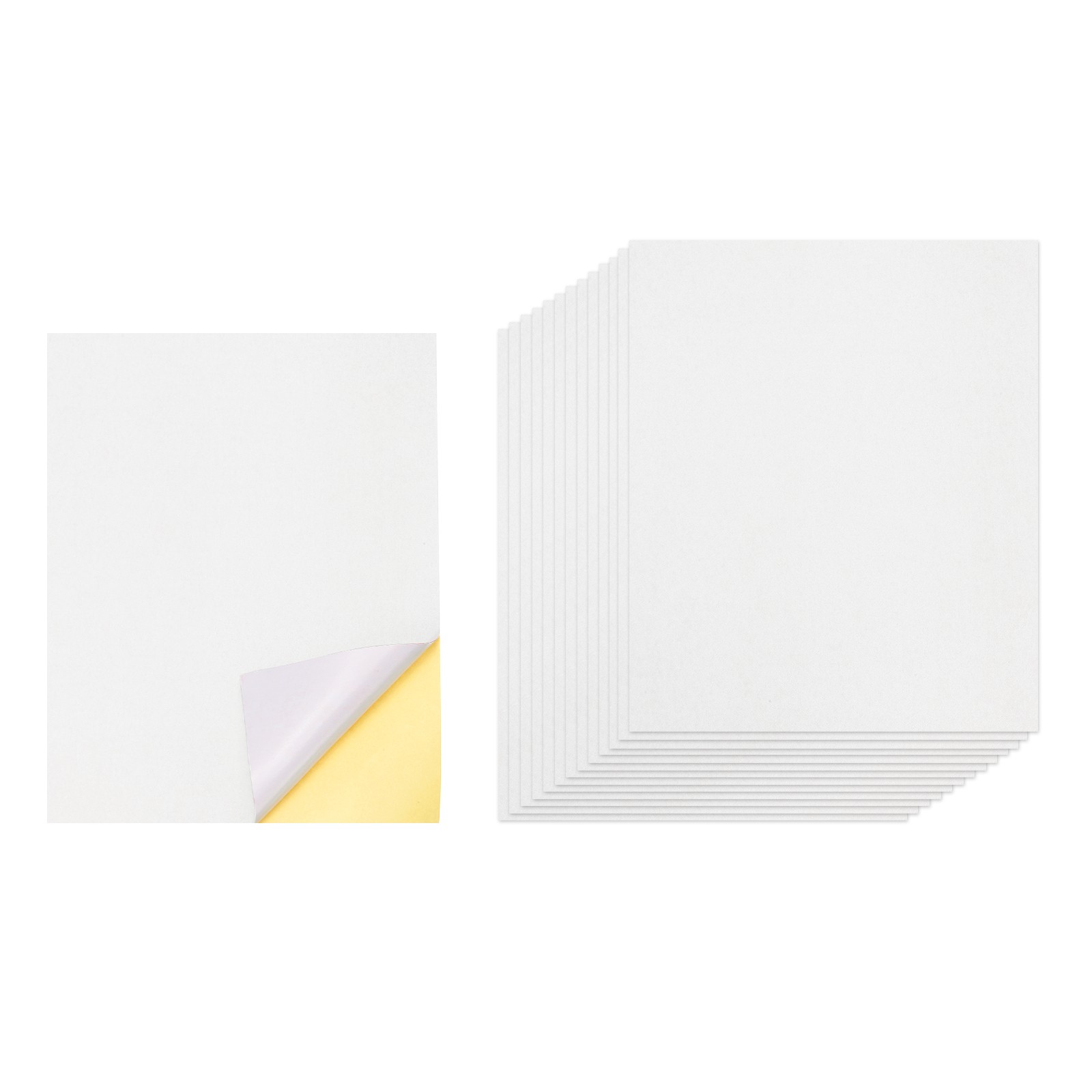 30 Sheets Printable Self Adhesive Sticker Paper for Laser Printer, White