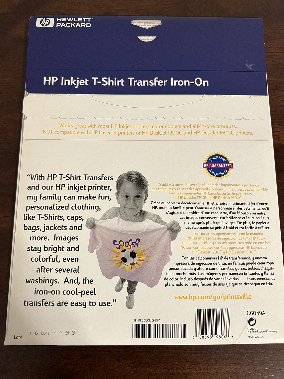 2 Packs New Sealed HP Inkjet T-Shirt Transfer Iron-On Sheets, 10 sheets New