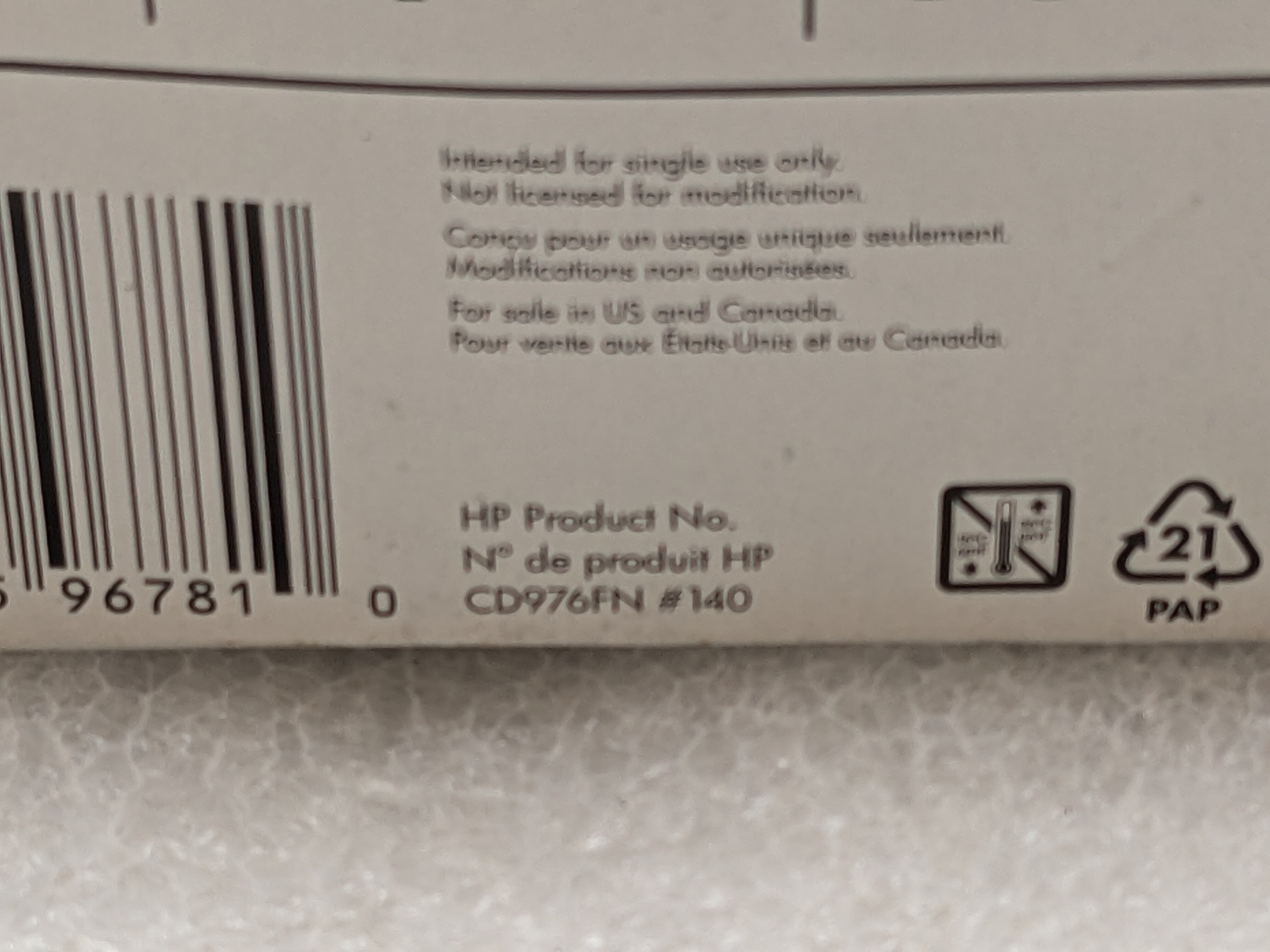 New HP 2 Pack 74 Black, 1 HP 75 Tri-Color & 5 Sheets Photo Paper CD976FN #140
