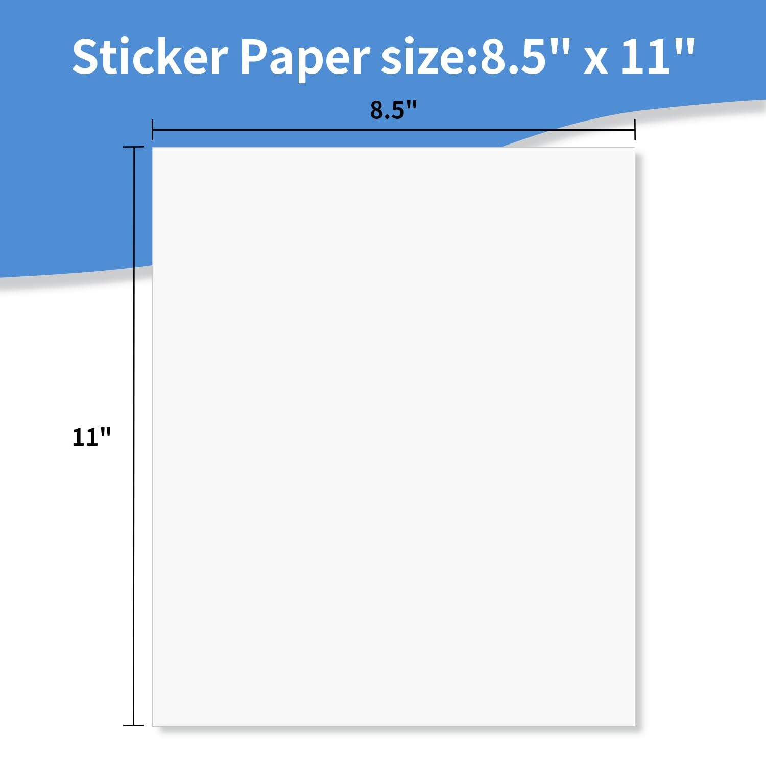 8.5″x11″ Vinyl Sticker Paper 25 Sheets Glossy White Waterproof for Inkjet Pri…