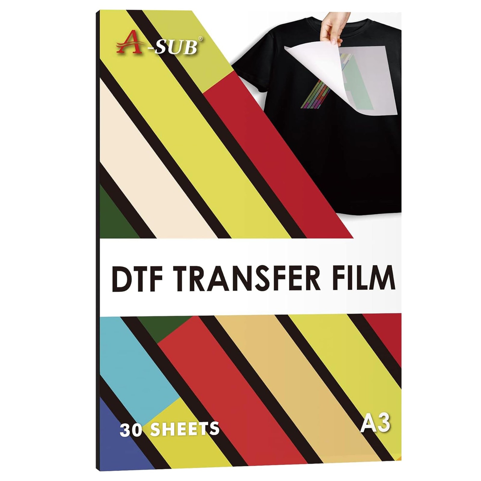 30 Sheets DTF Transfer Film A3 11.7×16.5 Double Sided Matte Inkjet Printer PET